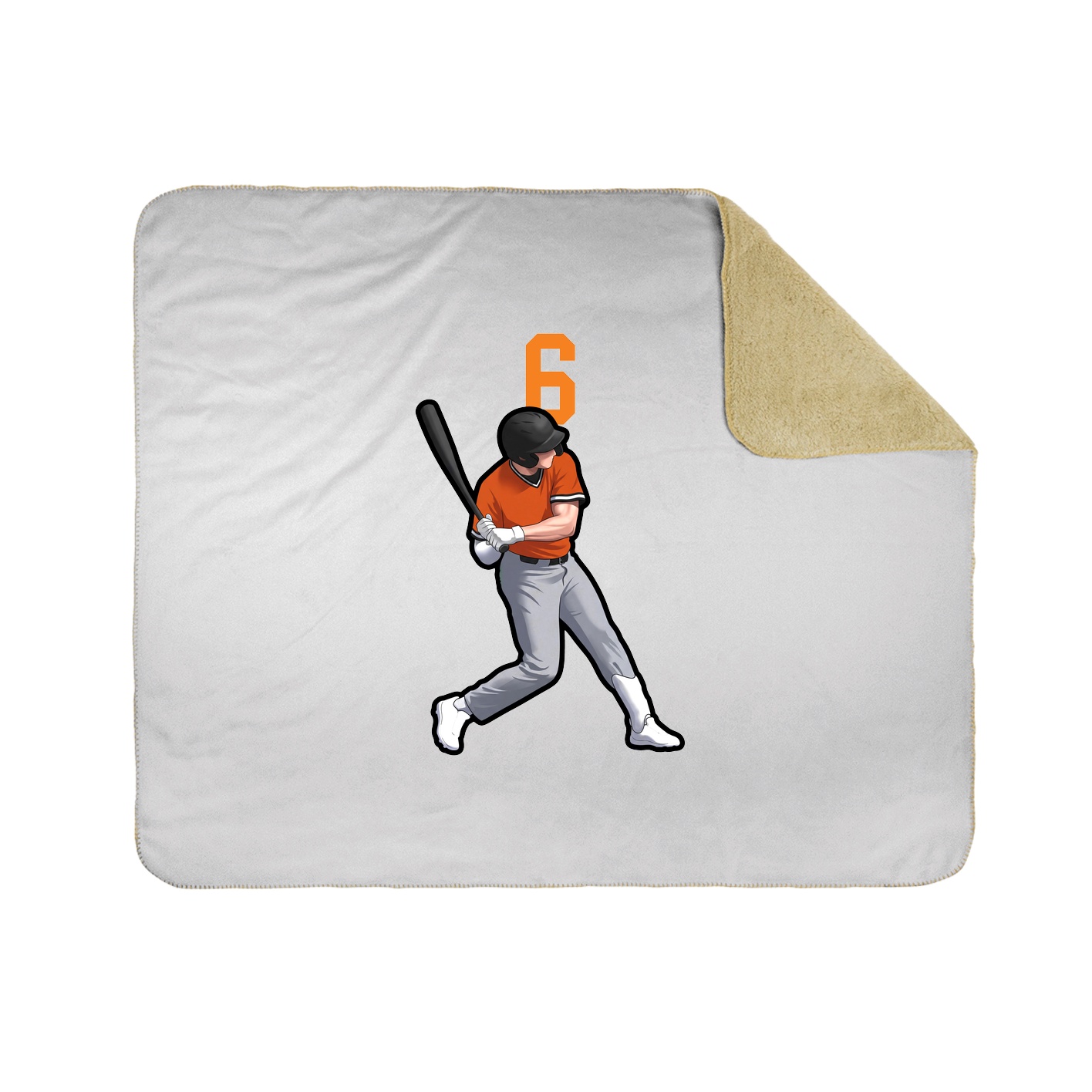 Throw Blanket — Number Top in White