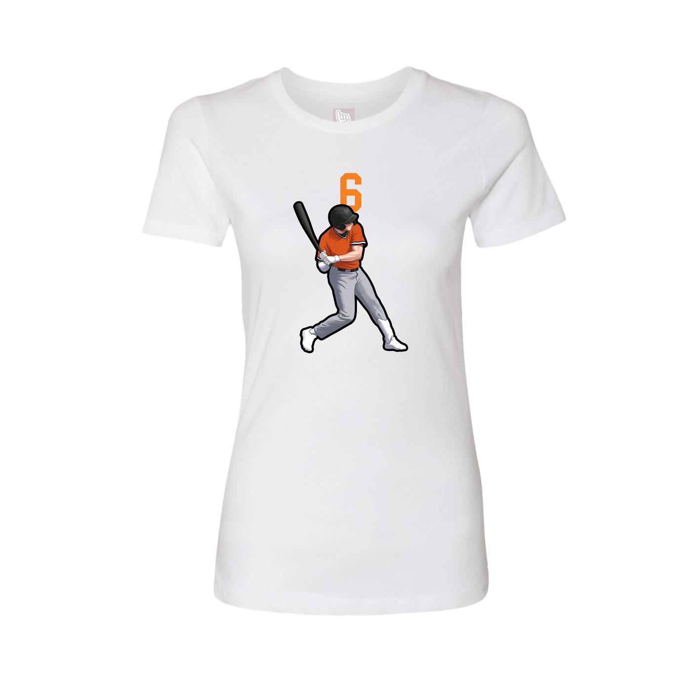 Fitted Women's Tee — Number Top in White