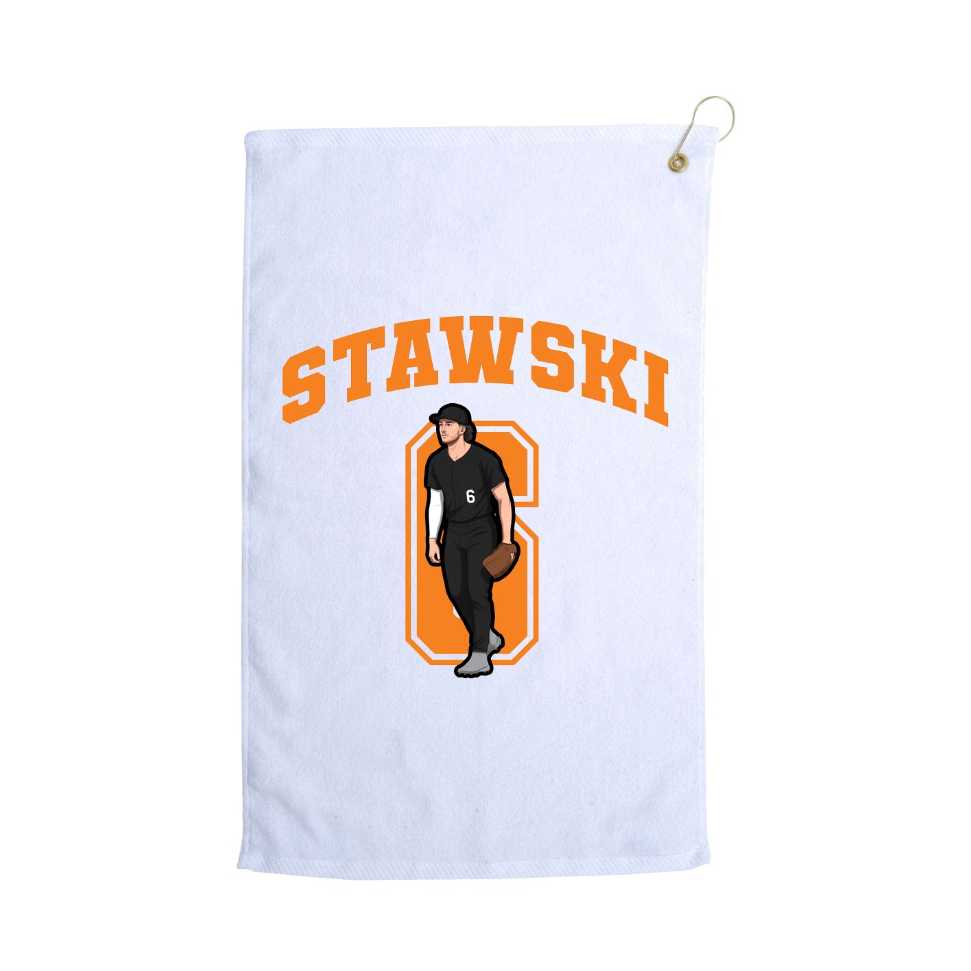Golf Towel — Number in White