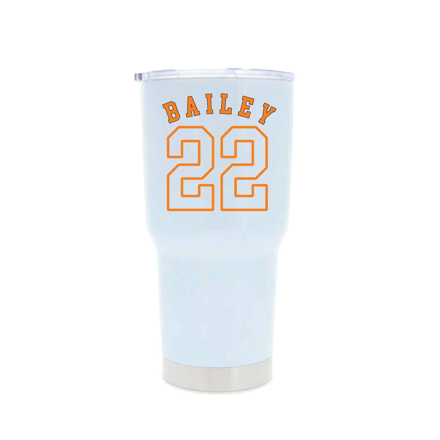 30oz Stainless Steel Tumbler — Shirsey Arch in White