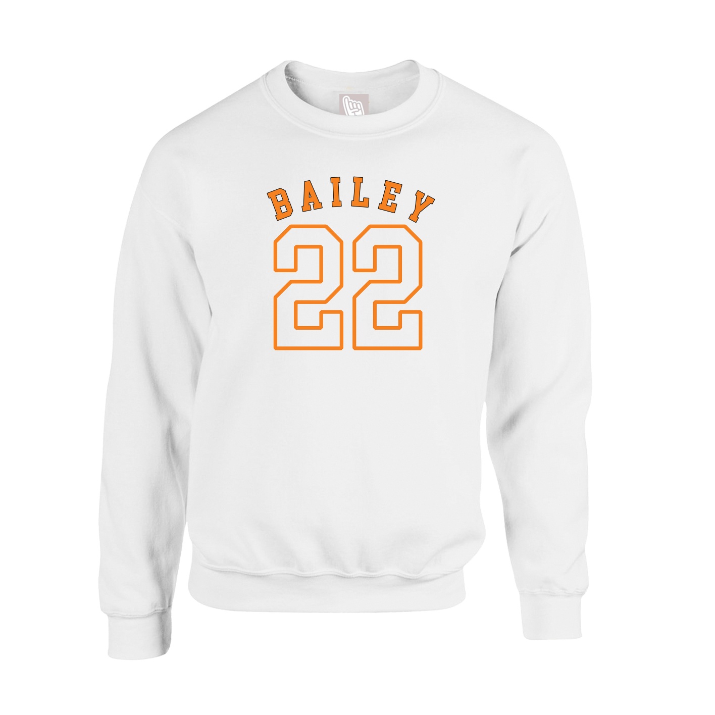 Fleece Crew — Shirsey Arch in White