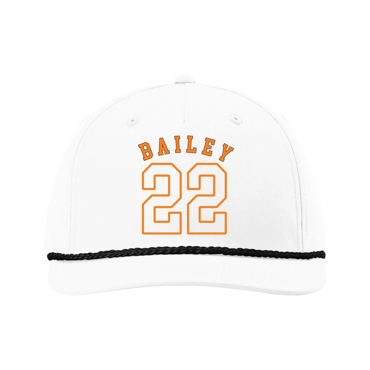 Five-Panel Classic Rope Cap — Shirsey Arch in White