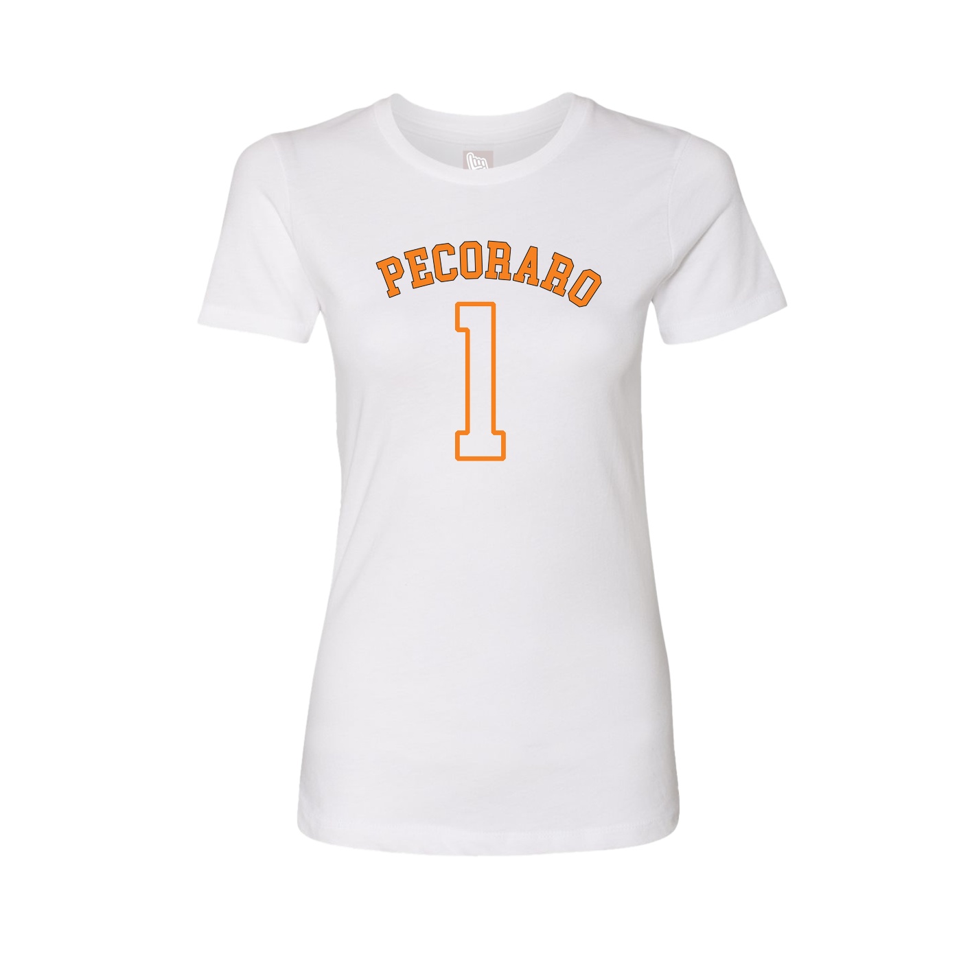 Fitted Women's Tee — Shirsey Arch in White