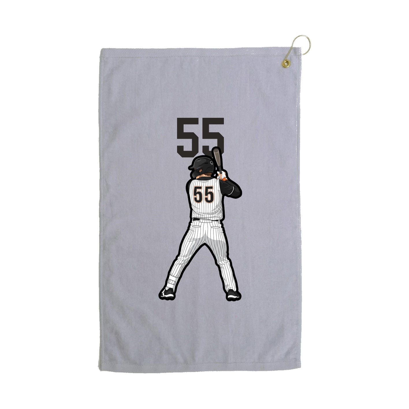 Golf Towel — Number Top in Grey