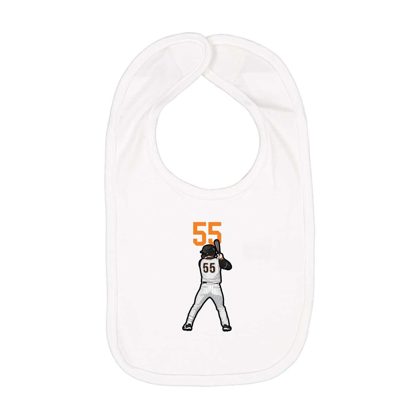 Infant Bib — Number Top in White