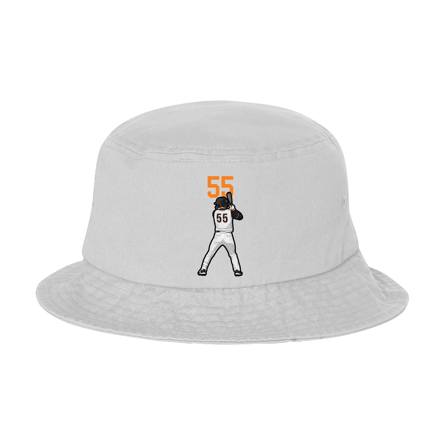 Bucket Cap — Number Top in White