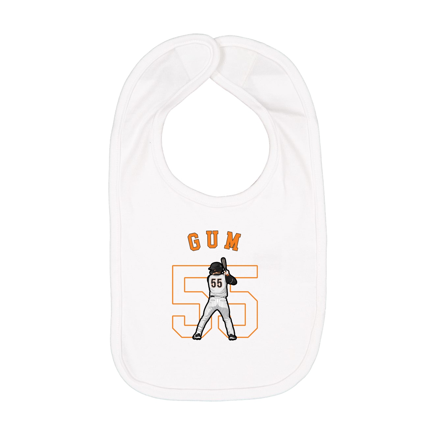 Infant Bib — Shirsey Arch in White