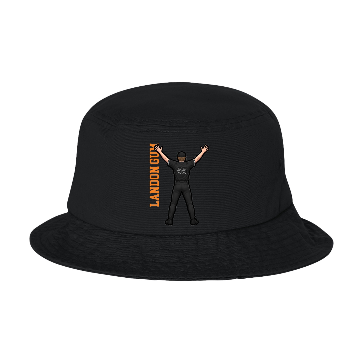 Bucket Cap — Name Vertical in Black