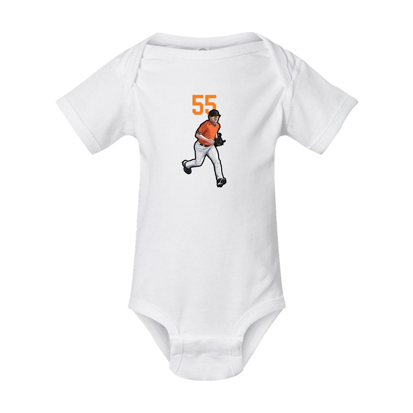 Baby Onesie — Number Top in White