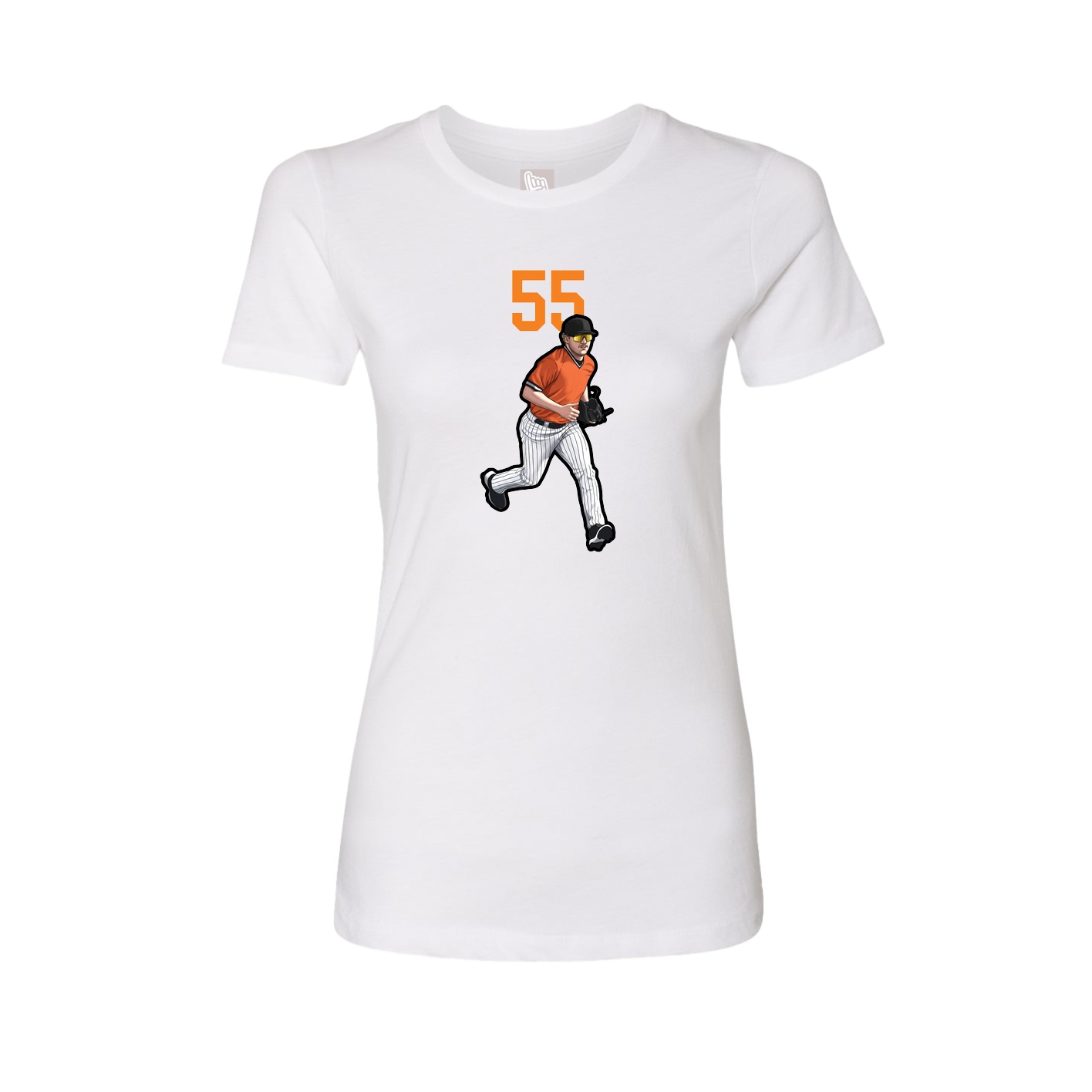 Fitted Women's Tee — Number Top in White