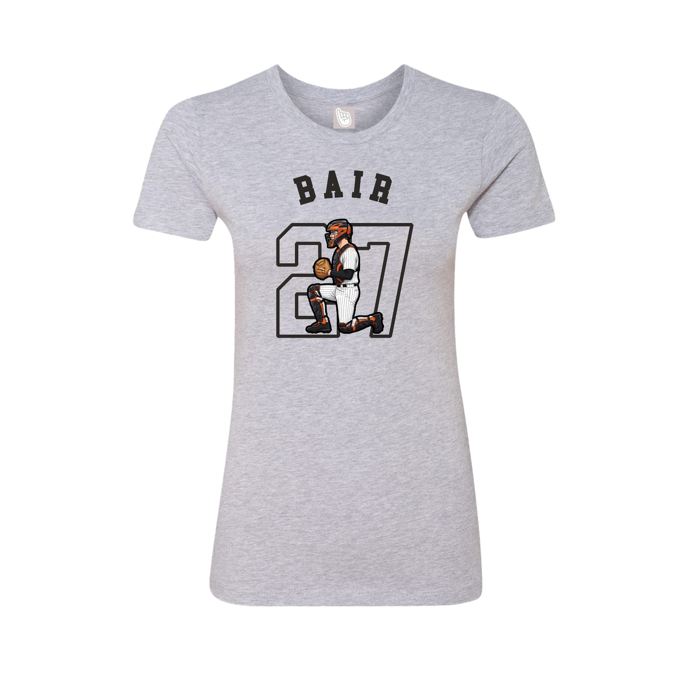 Fitted Women's Tee — Shirsey Arch in Grey