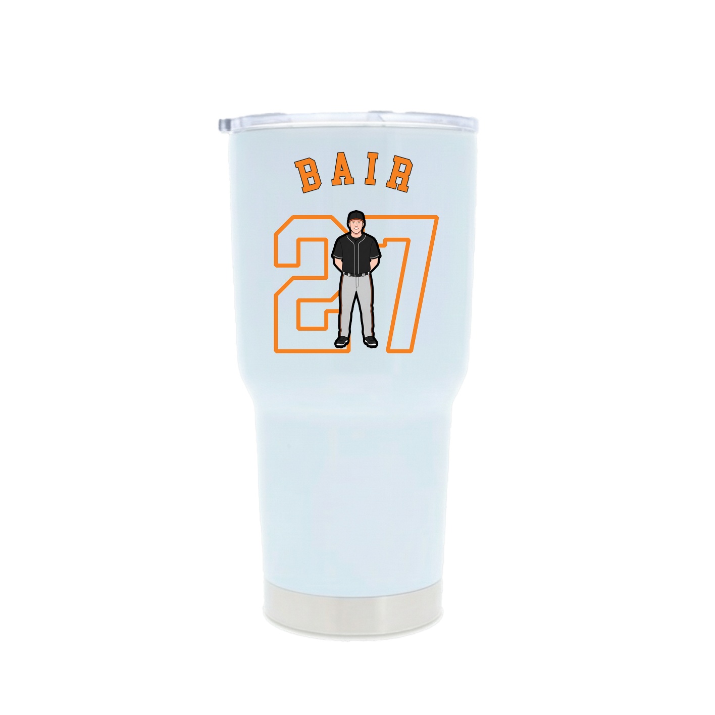 30oz Stainless Steel Tumbler — Shirsey Arch in White