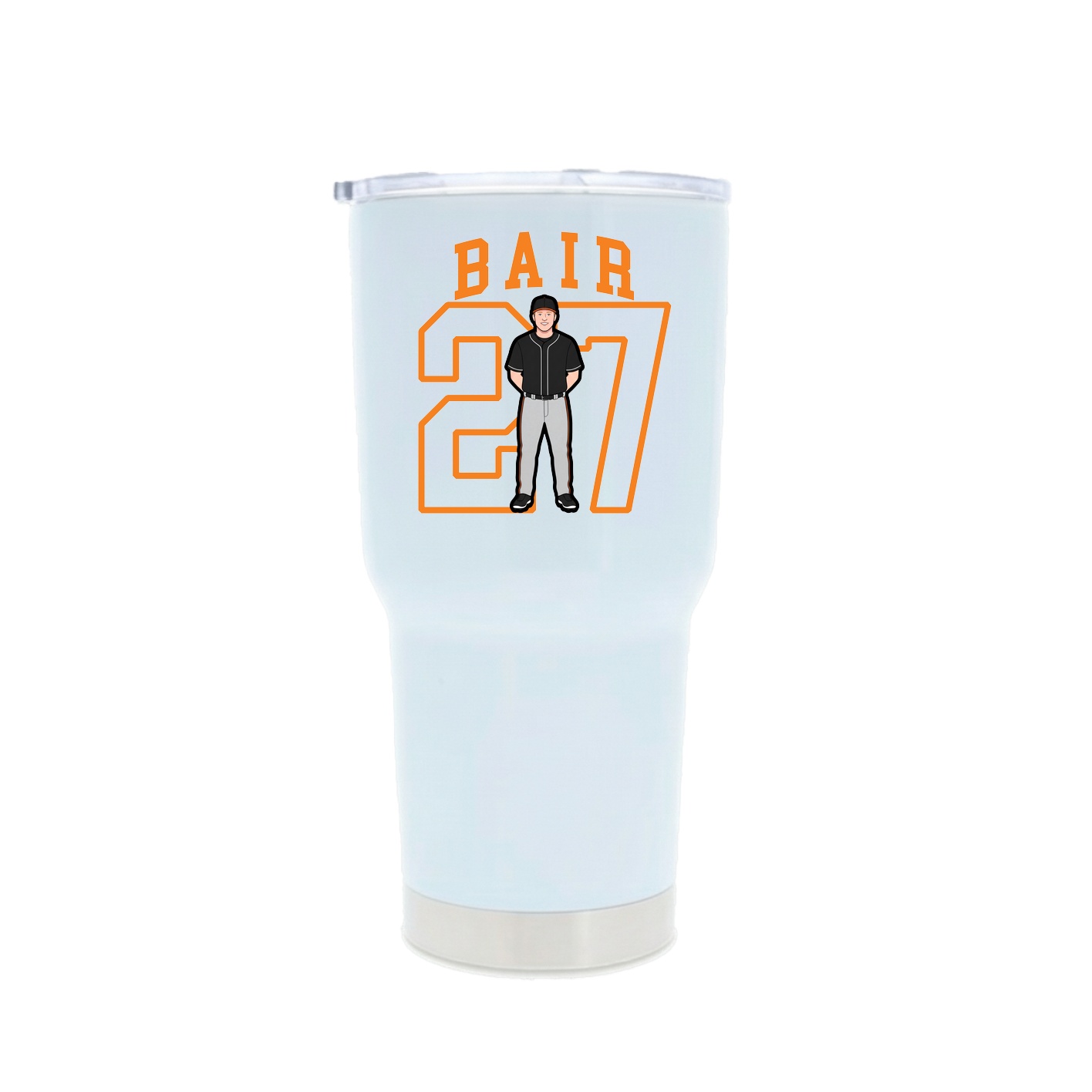 30oz Stainless Steel Tumbler — Shirsey in White