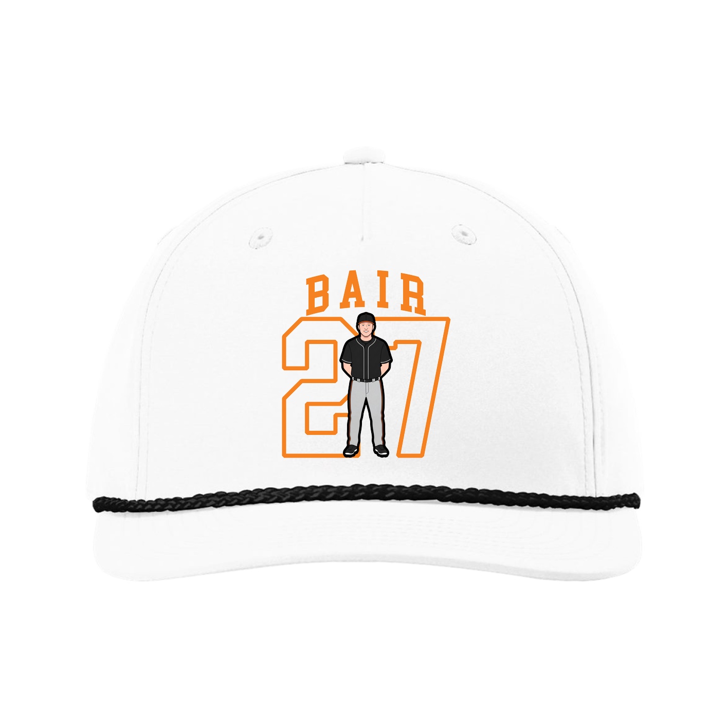 Five-Panel Classic Rope Cap — Shirsey in White