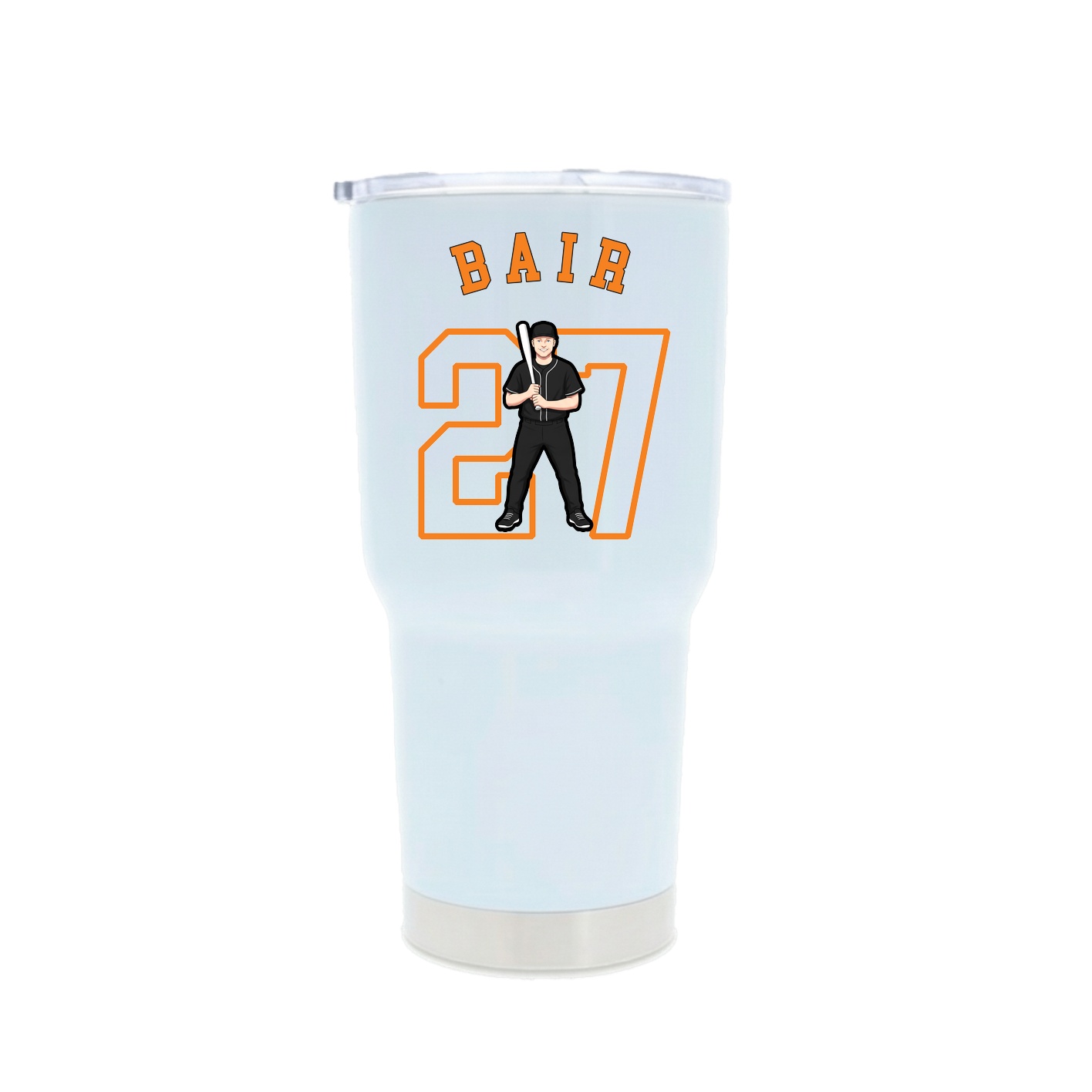 30oz Stainless Steel Tumbler — Shirsey Arch in White