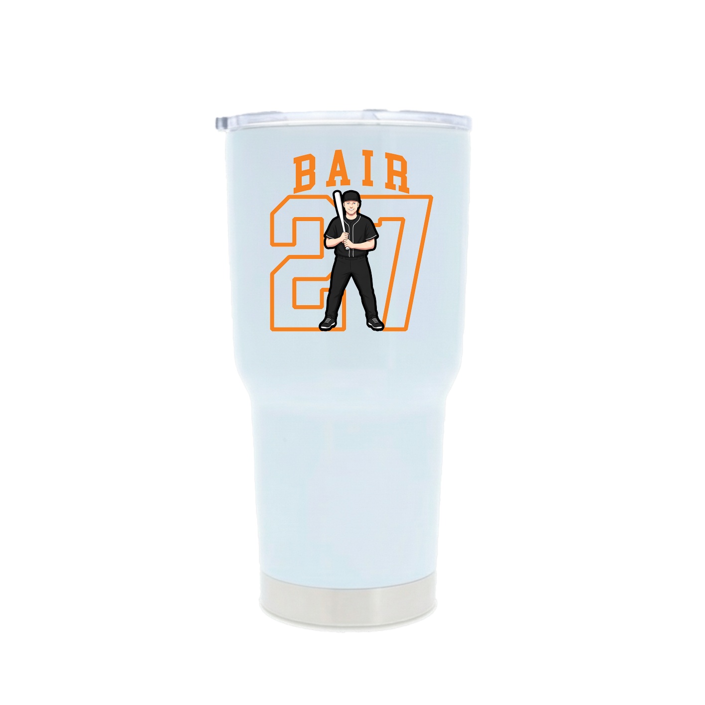 30oz Stainless Steel Tumbler — Shirsey in White