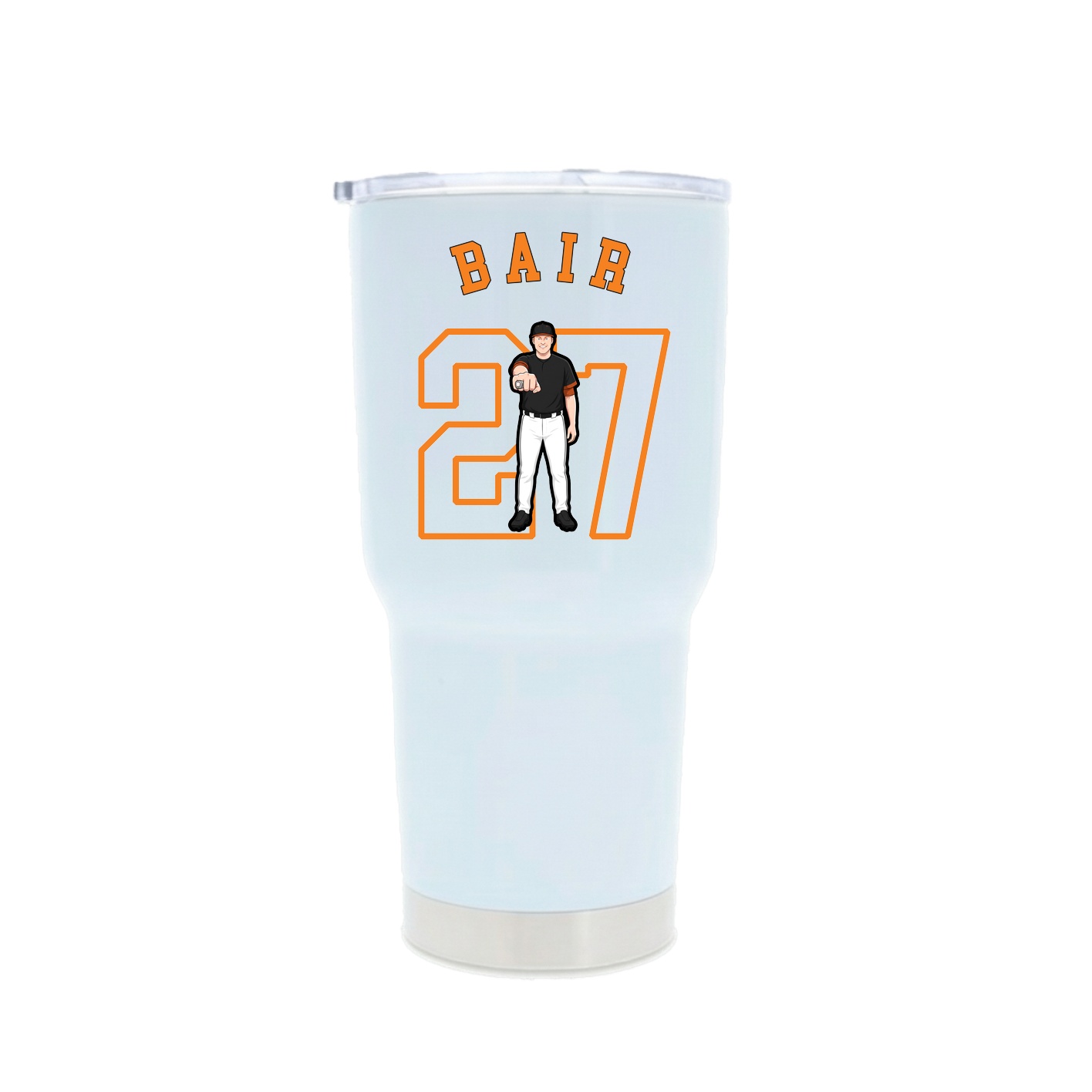 30oz Stainless Steel Tumbler — Shirsey Arch in White