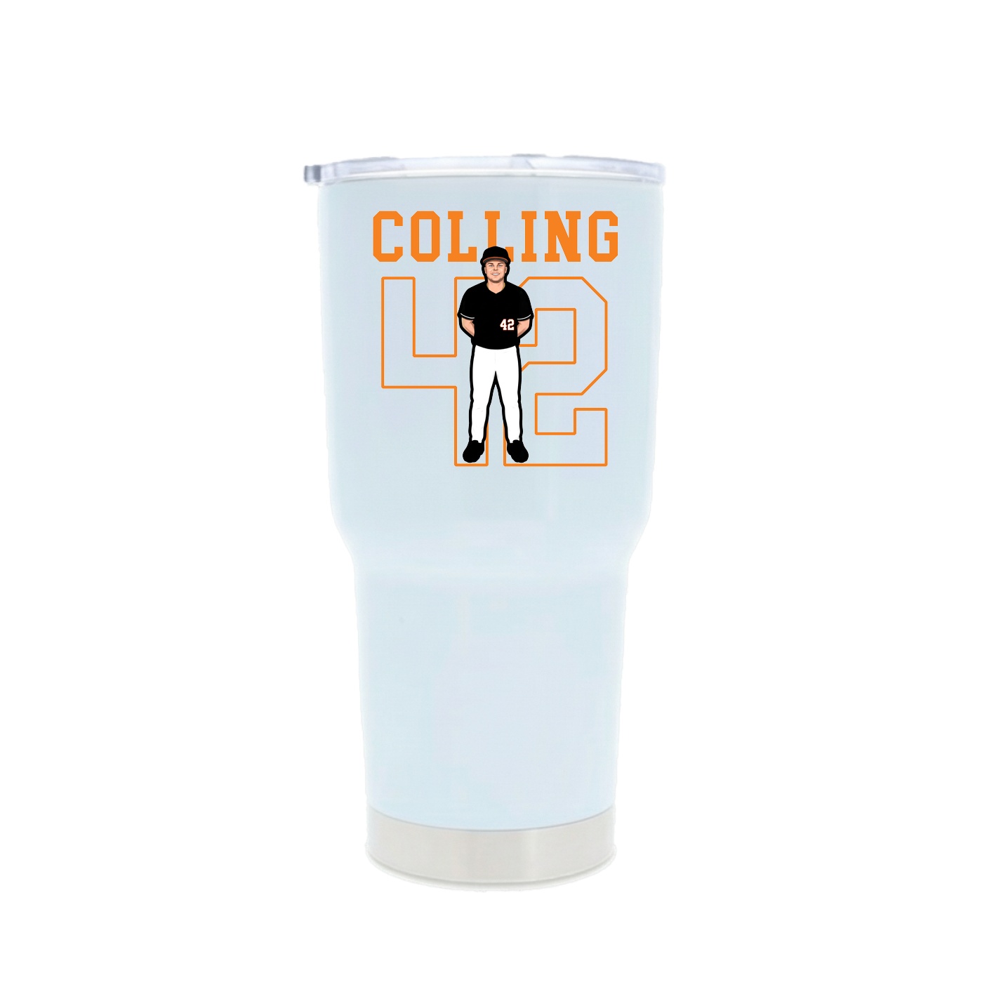 30oz Stainless Steel Tumbler — Shirsey in White