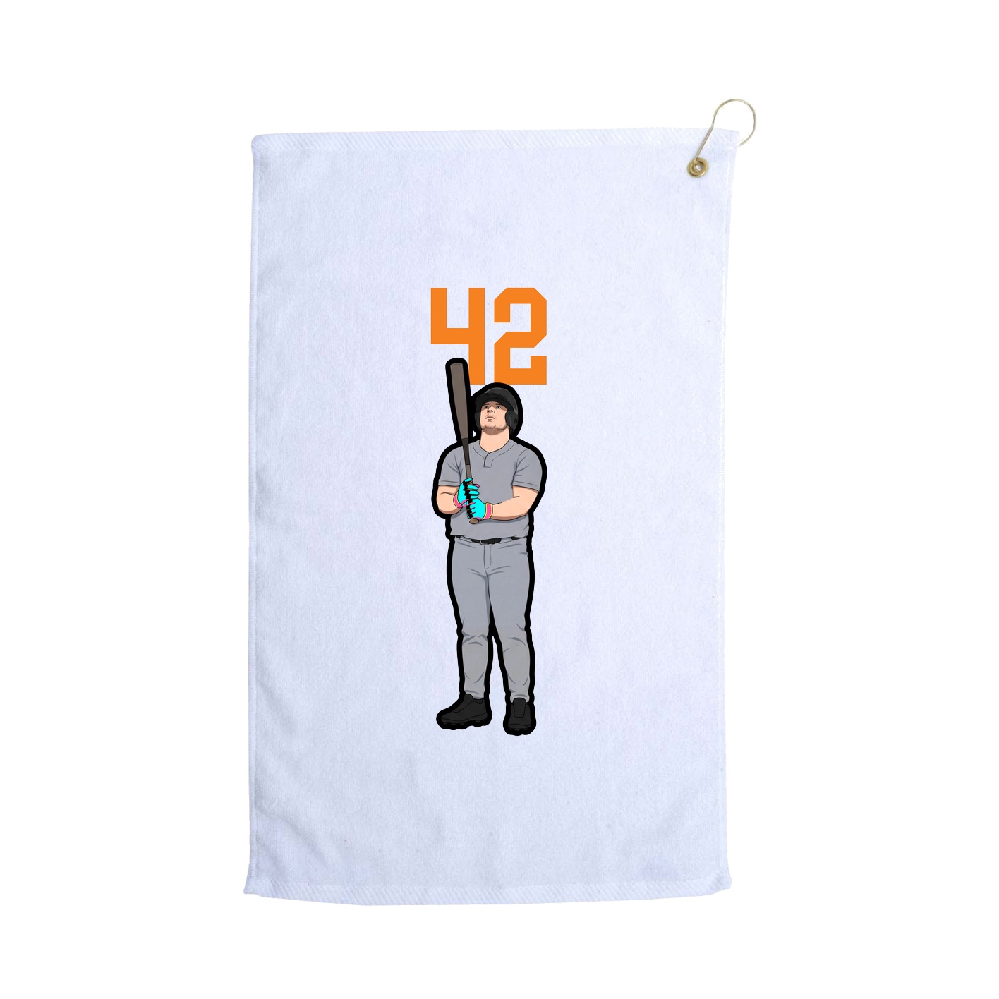 Golf Towel — Number Top in White