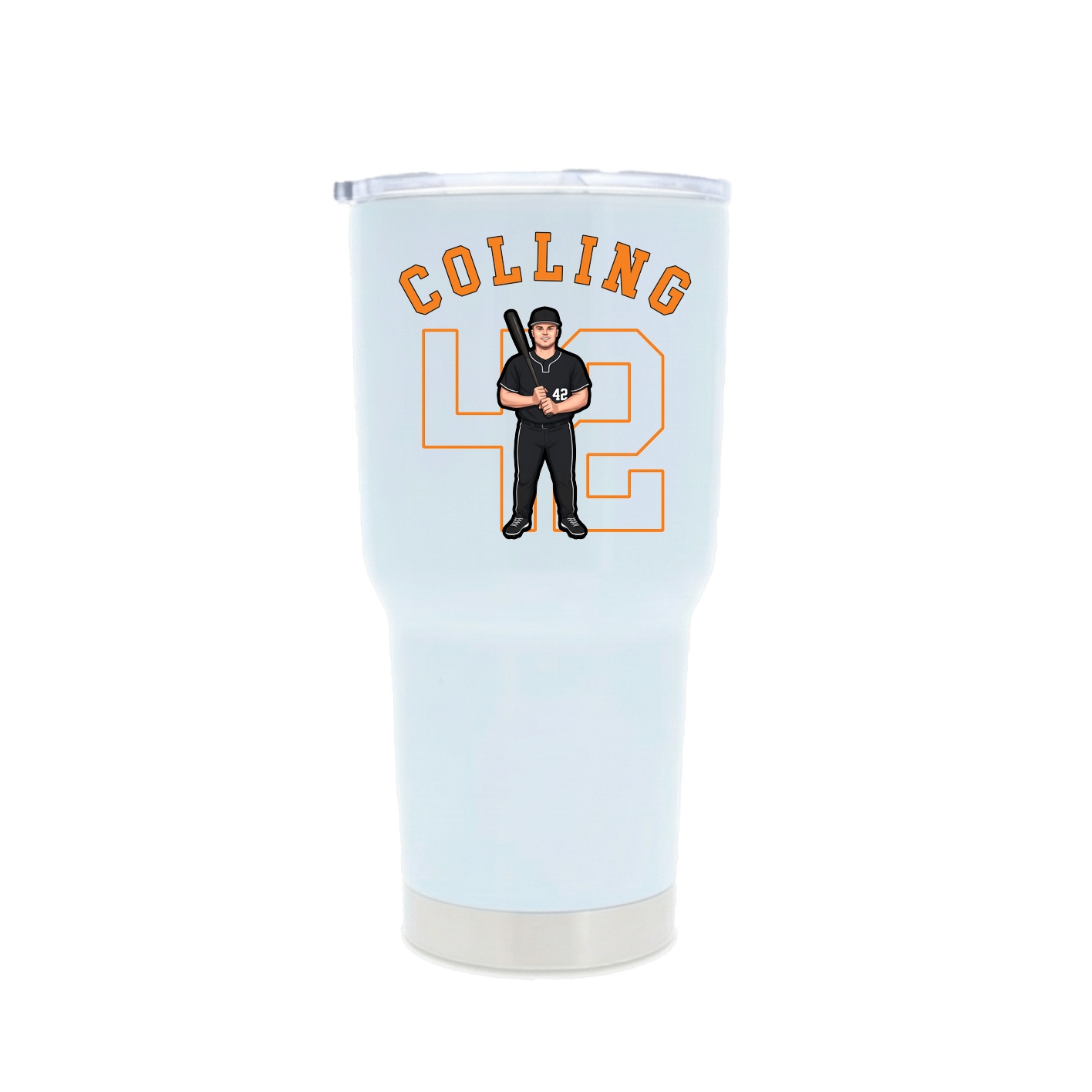 30oz Stainless Steel Tumbler — Shirsey Arch in White