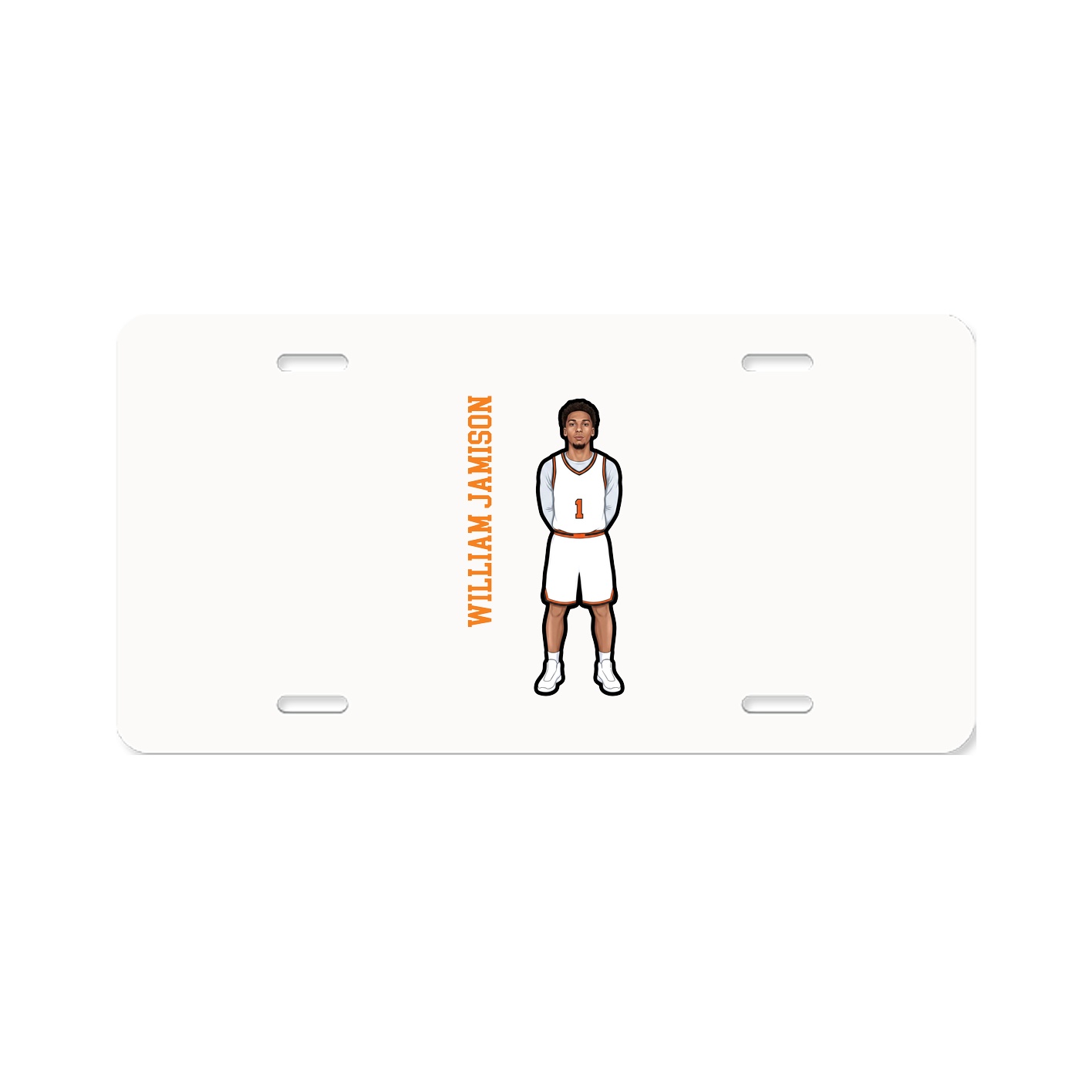 License Plate — Name Vertical in Classic