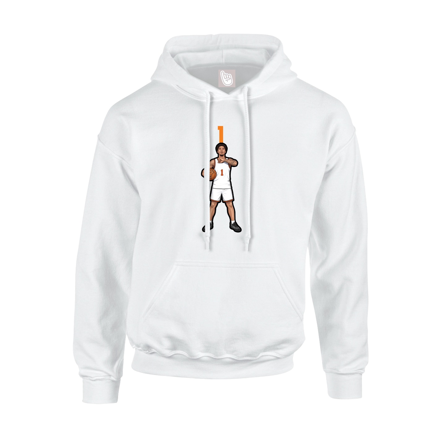 Hoodie — Number Top in White