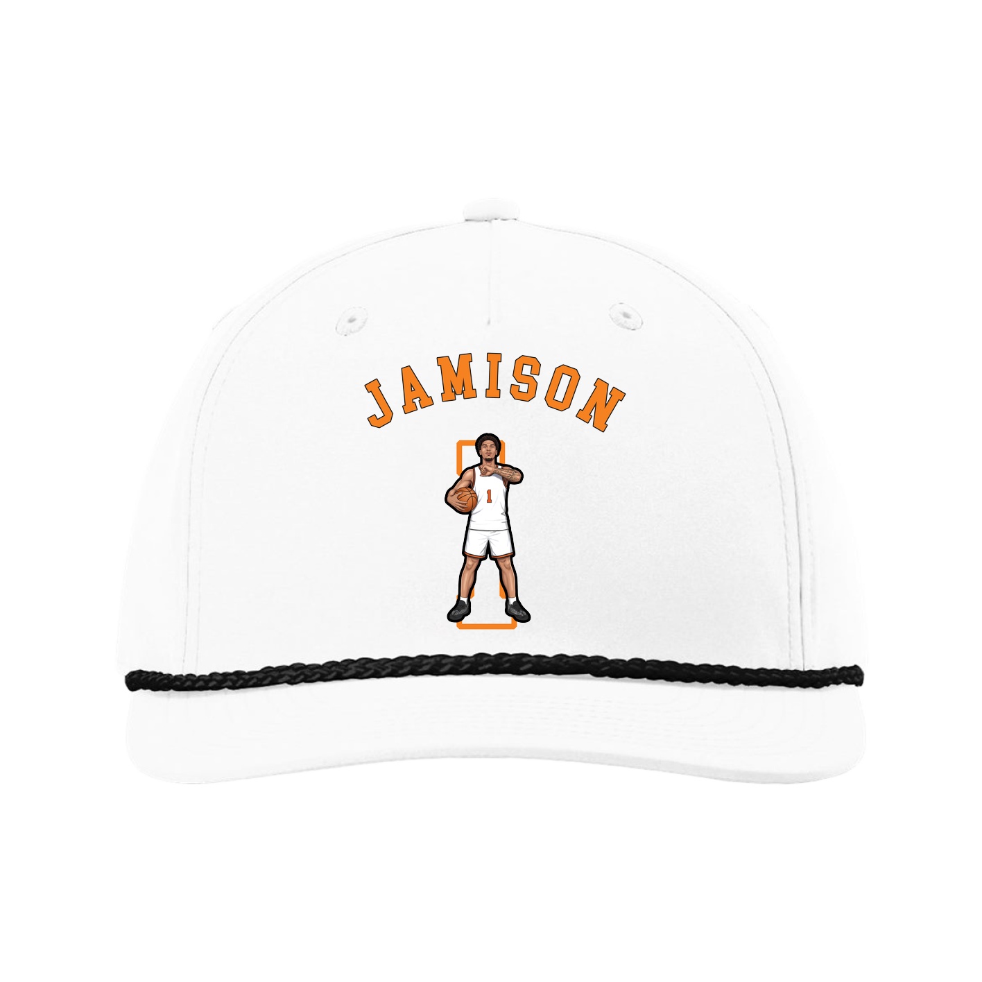 Five-Panel Classic Rope Cap — Shirsey Arch in White