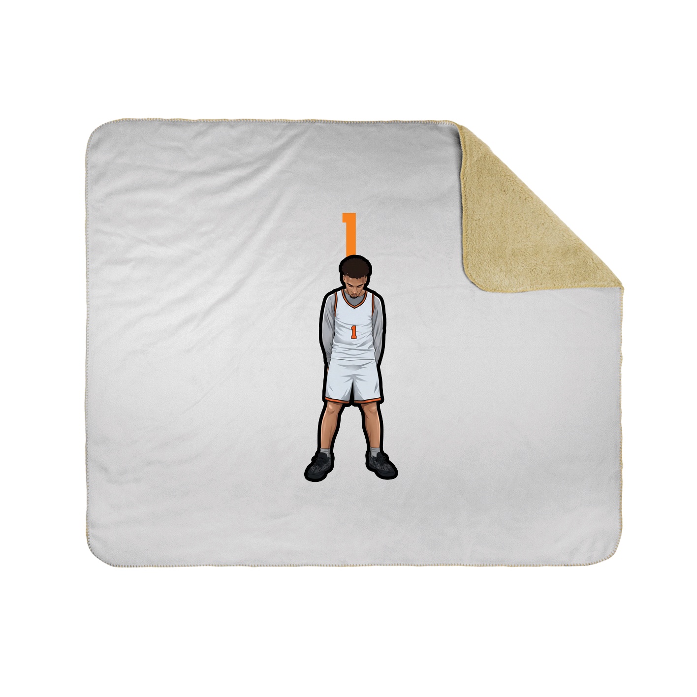 Throw Blanket — Number Top in White