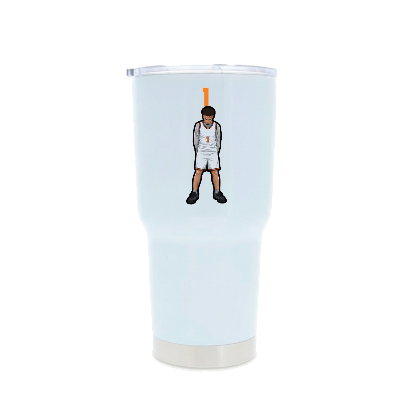 30oz Stainless Steel Tumbler — Number Top in White
