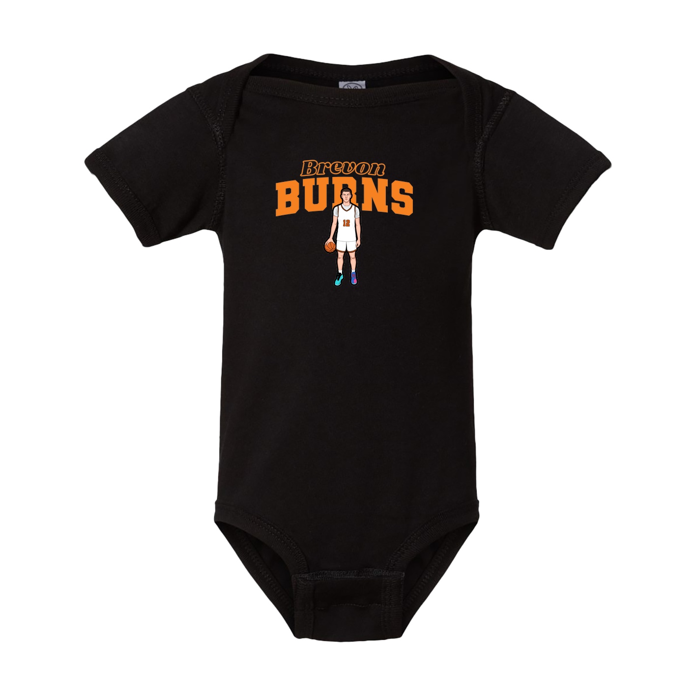 Baby Onesie — Name Arch in Black