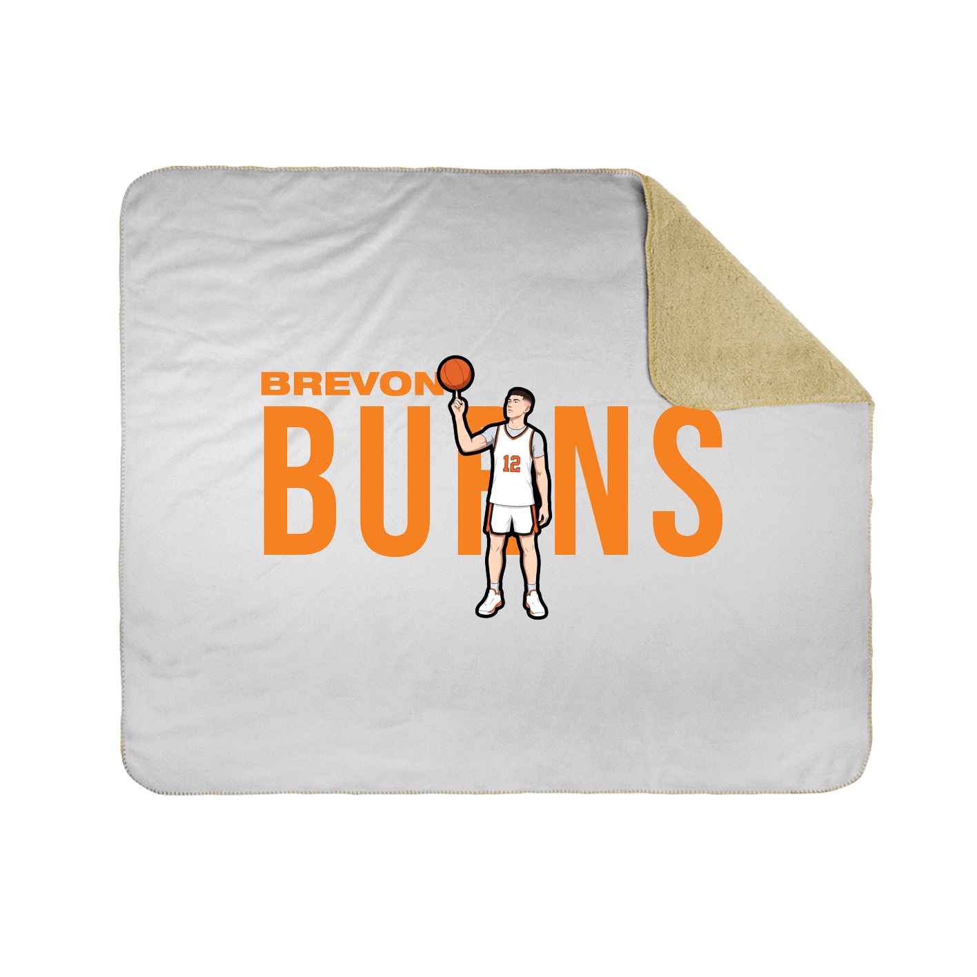 Throw Blanket — Player Name in White