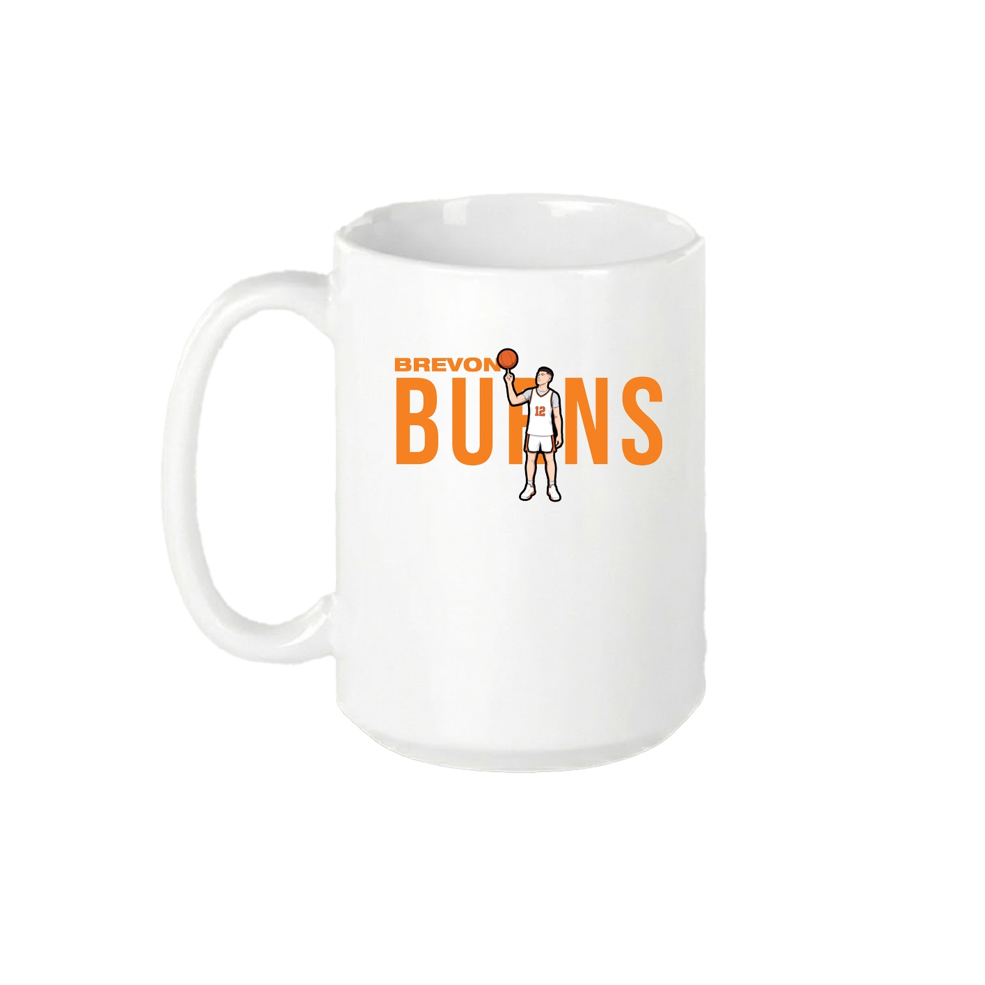 15oz Coffee Mug — Player Name in White