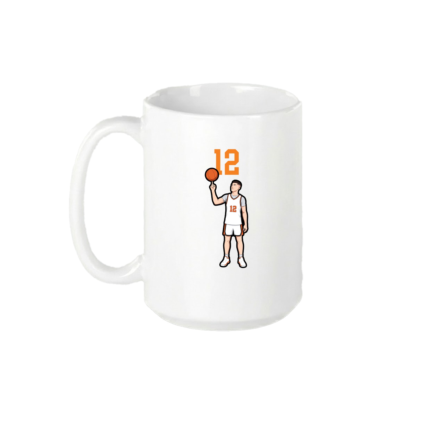 15oz Coffee Mug — Number Top in White