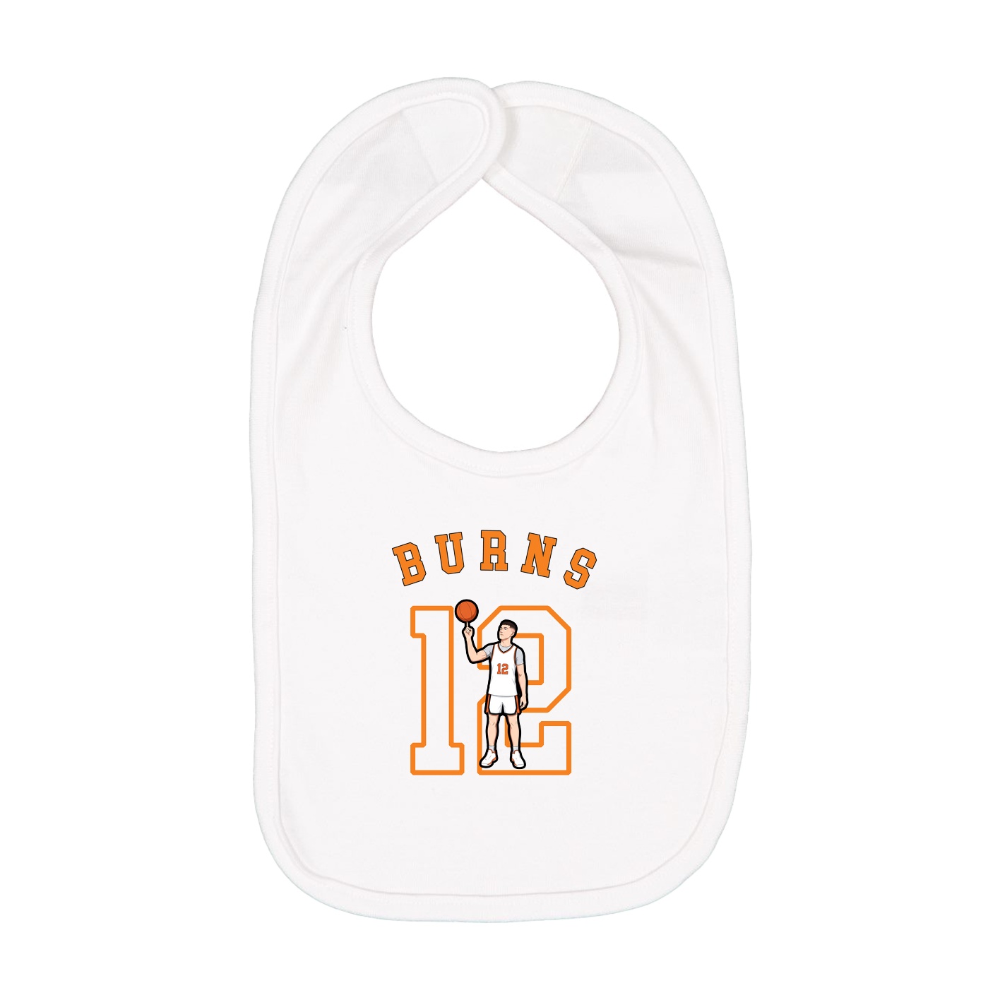 Infant Bib — Shirsey Arch in White