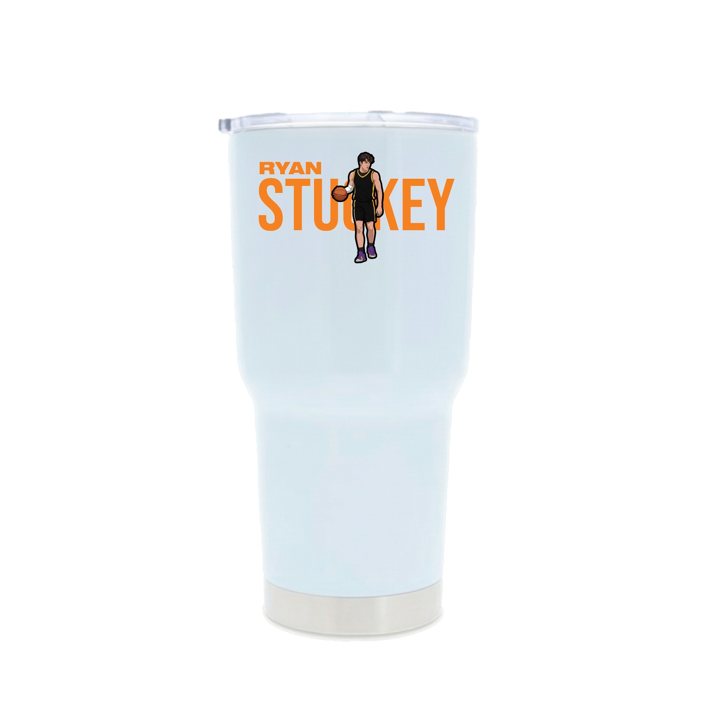 30oz Stainless Steel Tumbler — Player Name in White