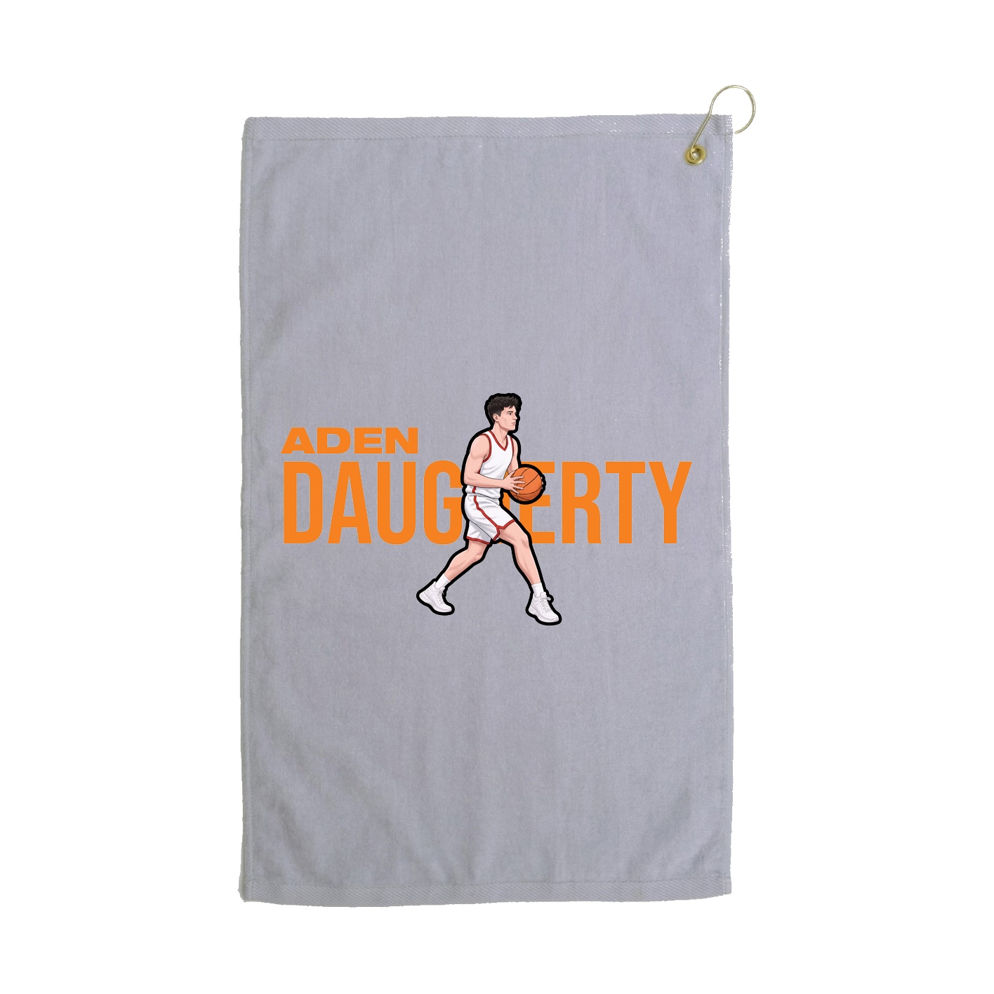 Golf Towel — Player Name in Grey