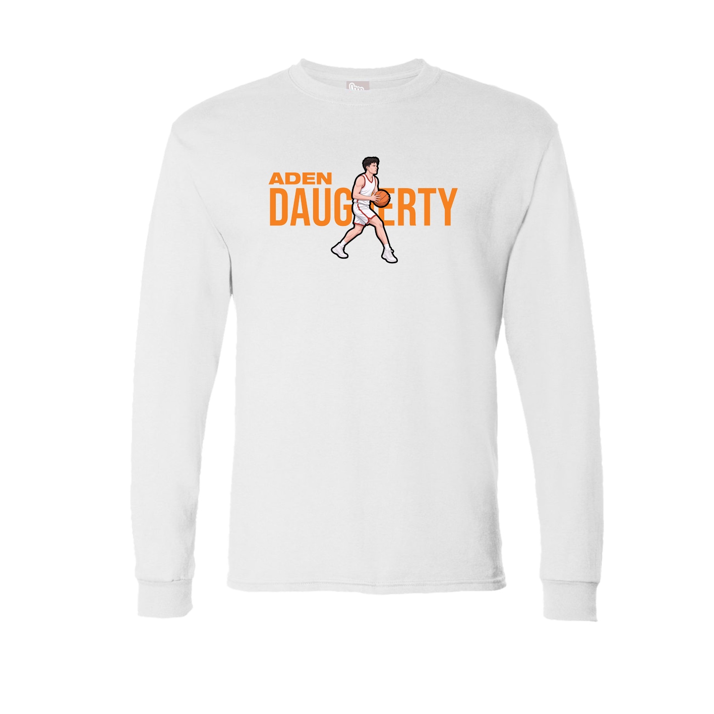 Long Sleeve Tee — Player Name in White