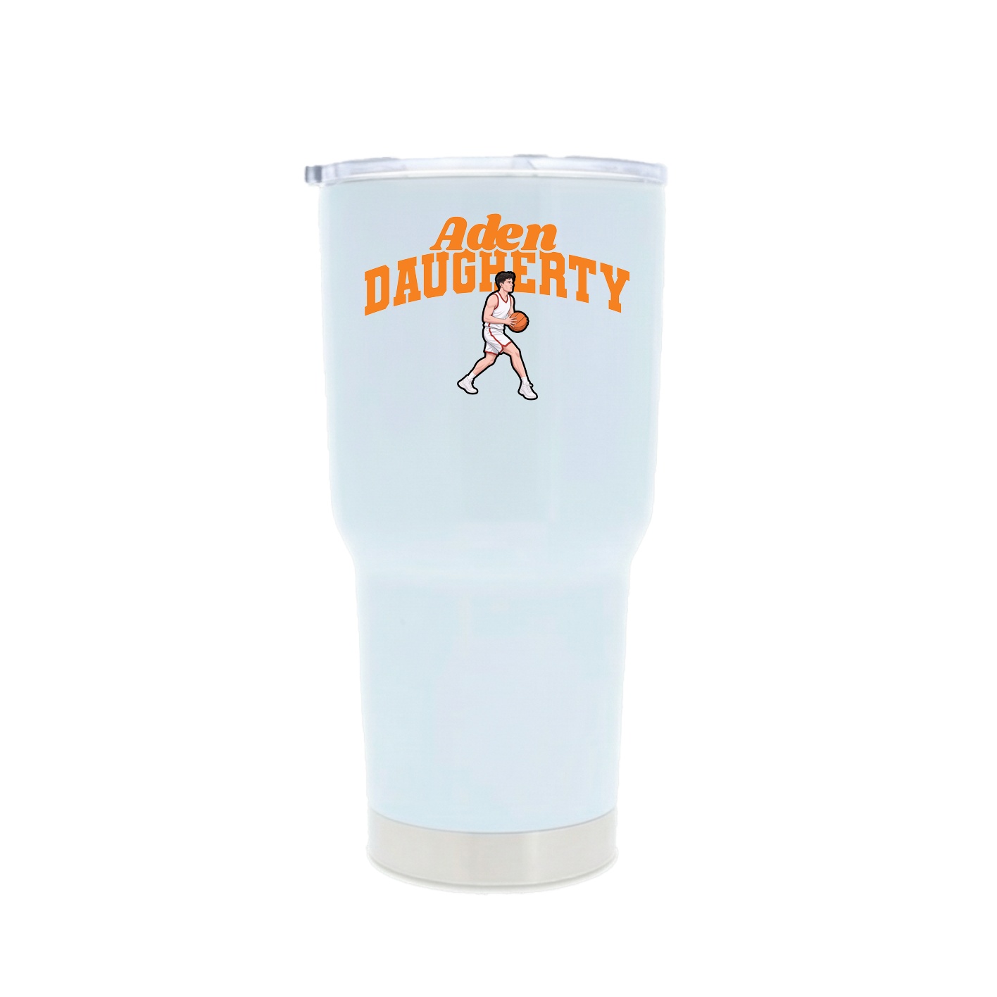 30oz Stainless Steel Tumbler — Signature Arch in White