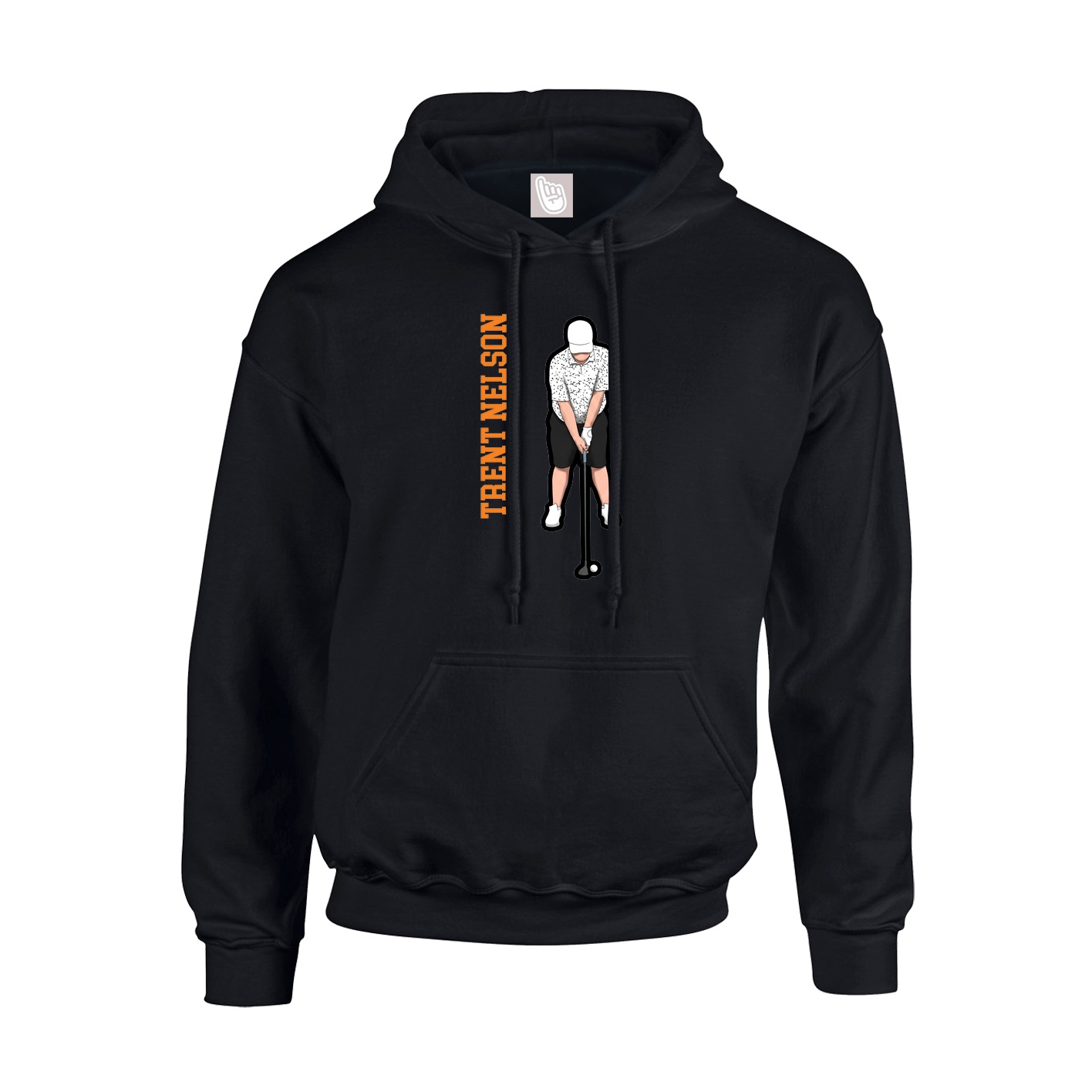 Youth Hoodie — Name Vertical in Black