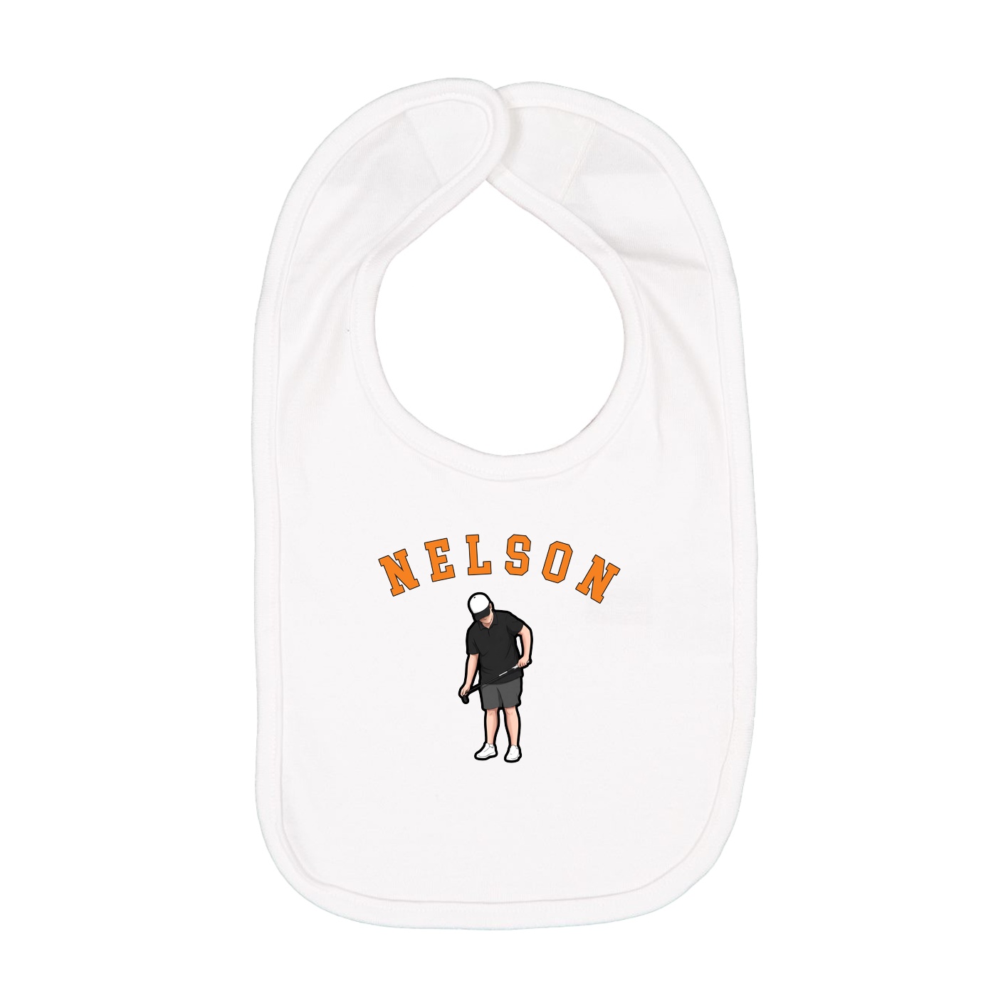 Infant Bib — Shirsey Arch in White