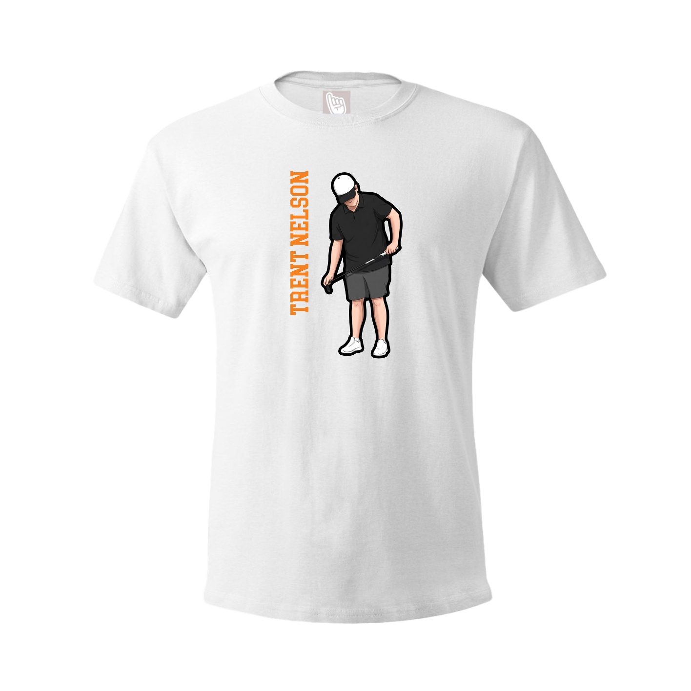 Tee — Name Vertical in White
