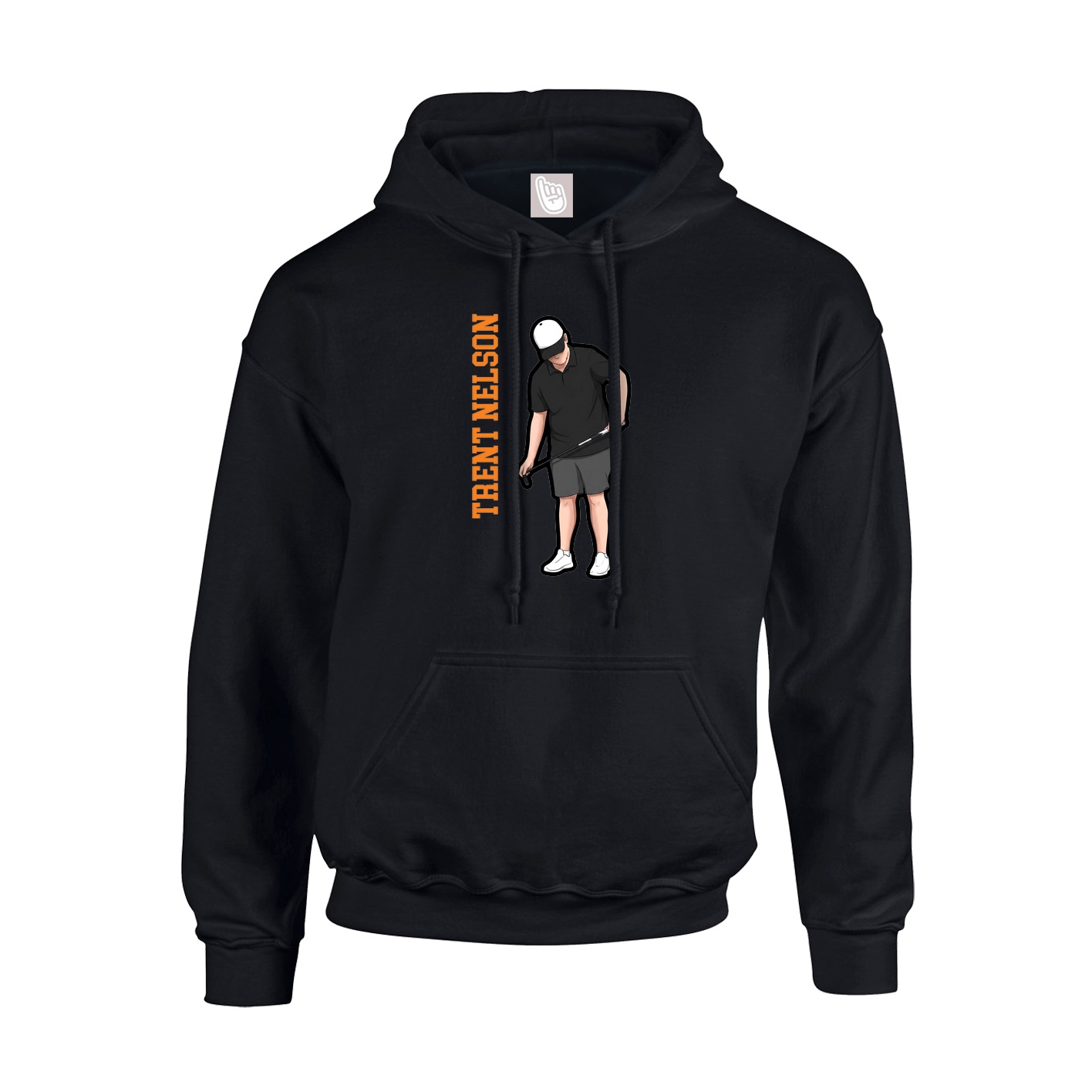 Hoodie — Name Vertical in Black