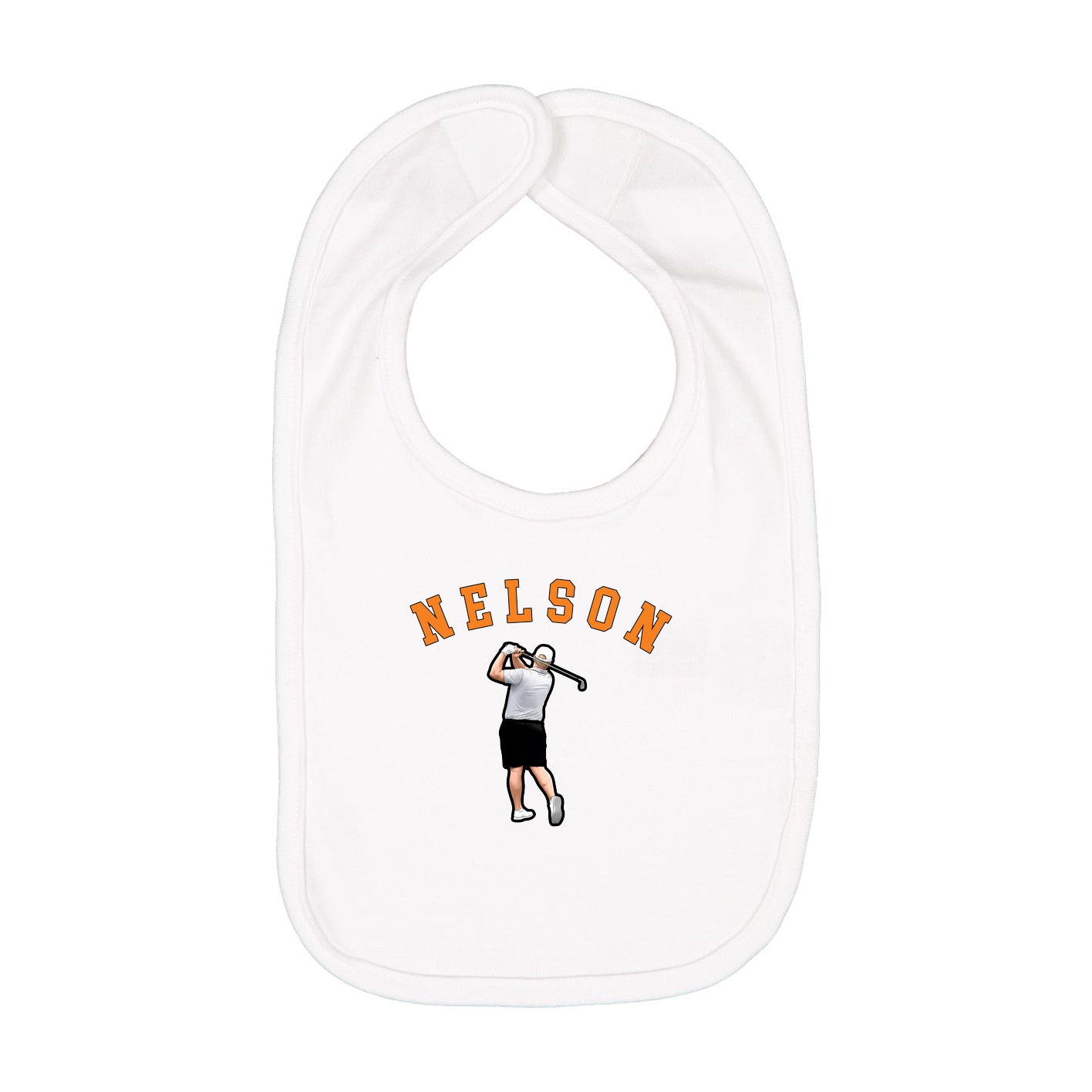 Infant Bib — Shirsey Arch in White