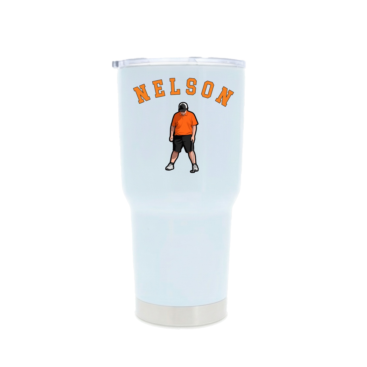 30oz Stainless Steel Tumbler — Shirsey Arch in White