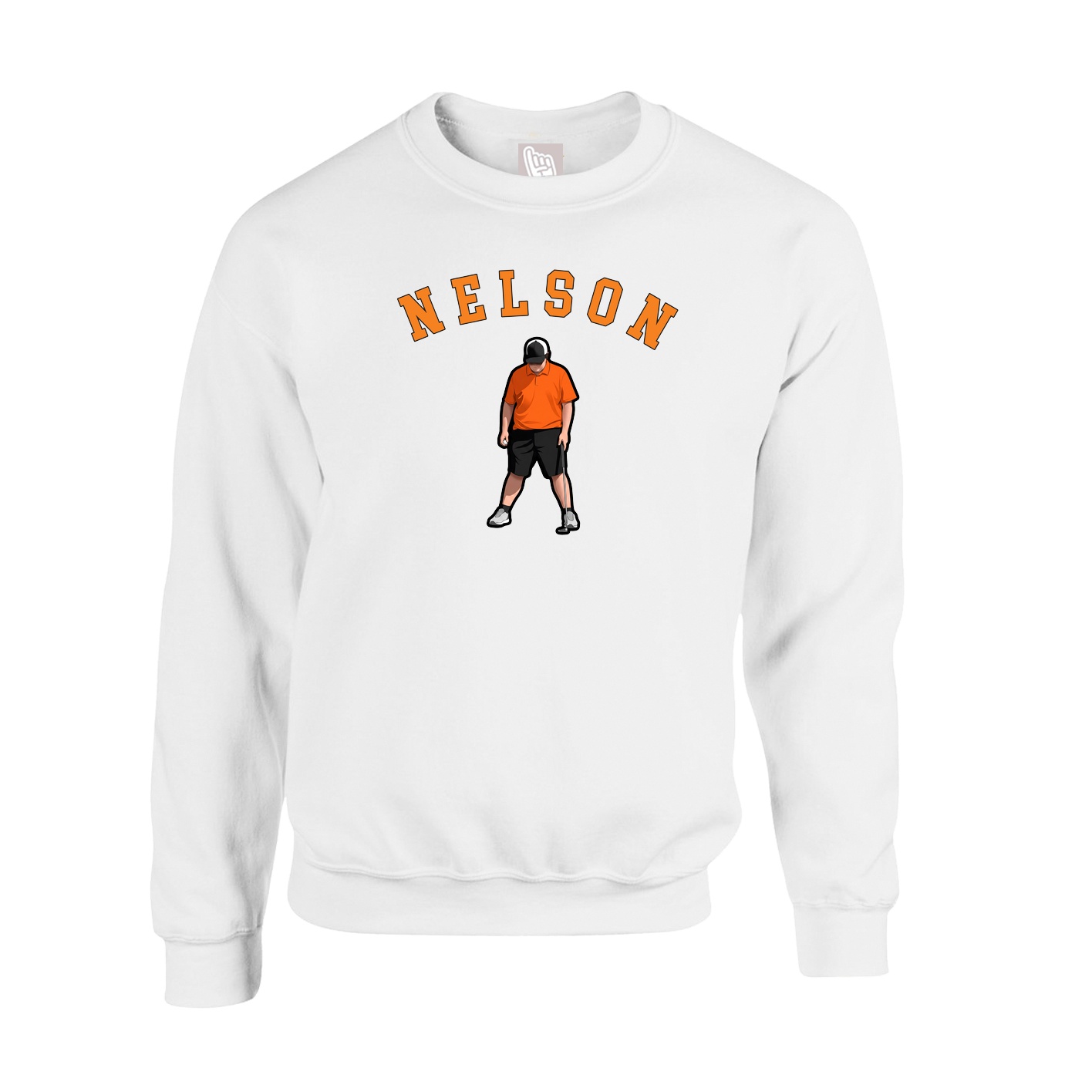 Fleece Crew — Shirsey Arch in White