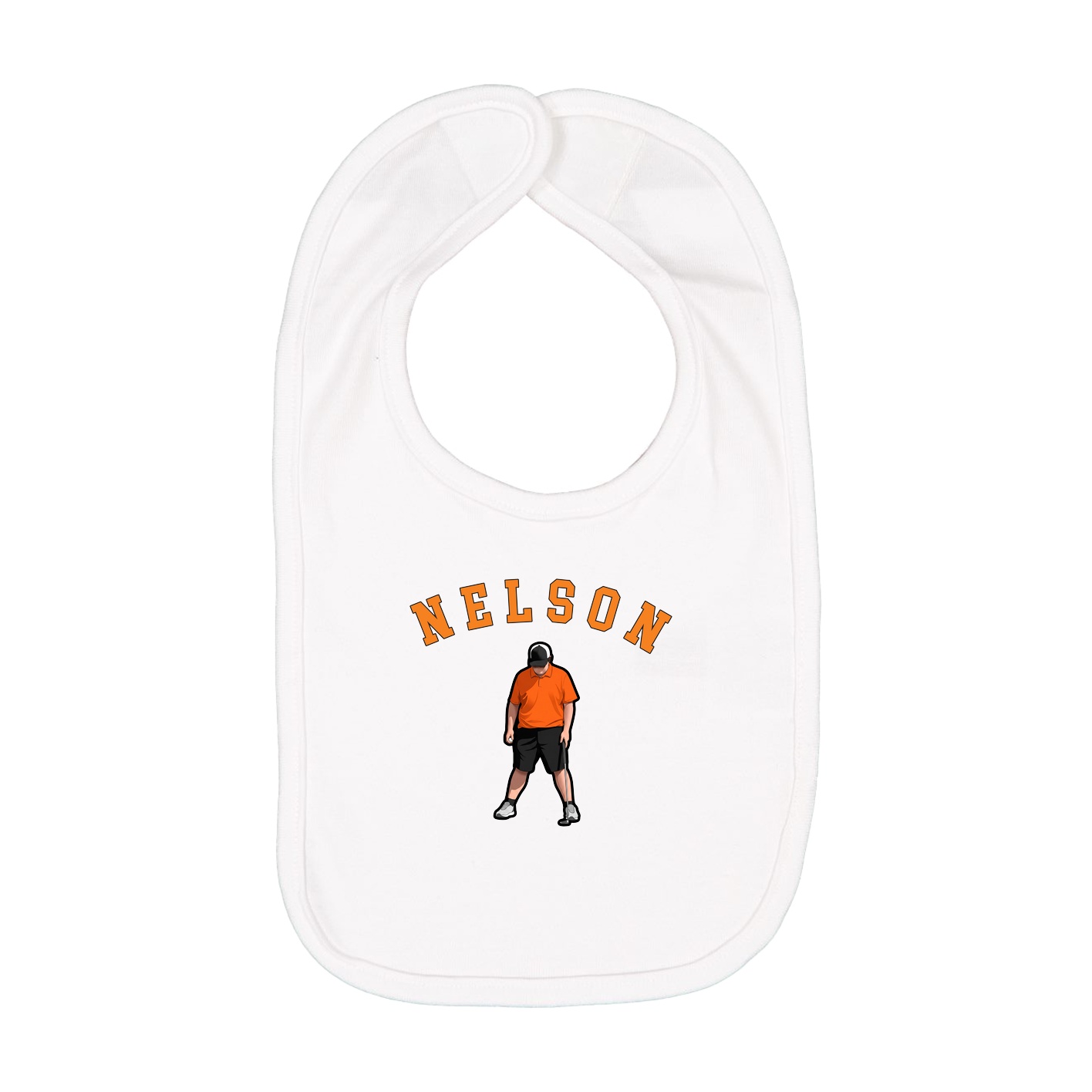 Infant Bib — Shirsey Arch in White