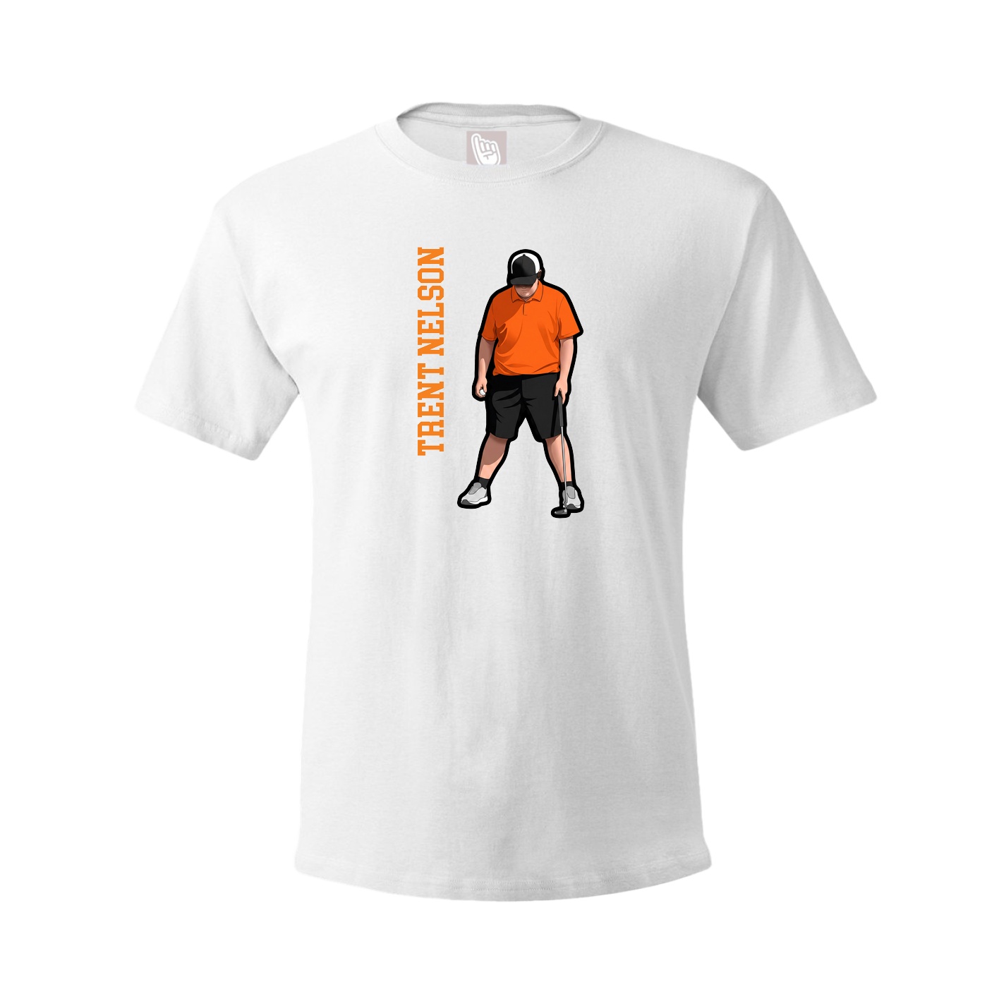 Youth Tee — Name Vertical in White