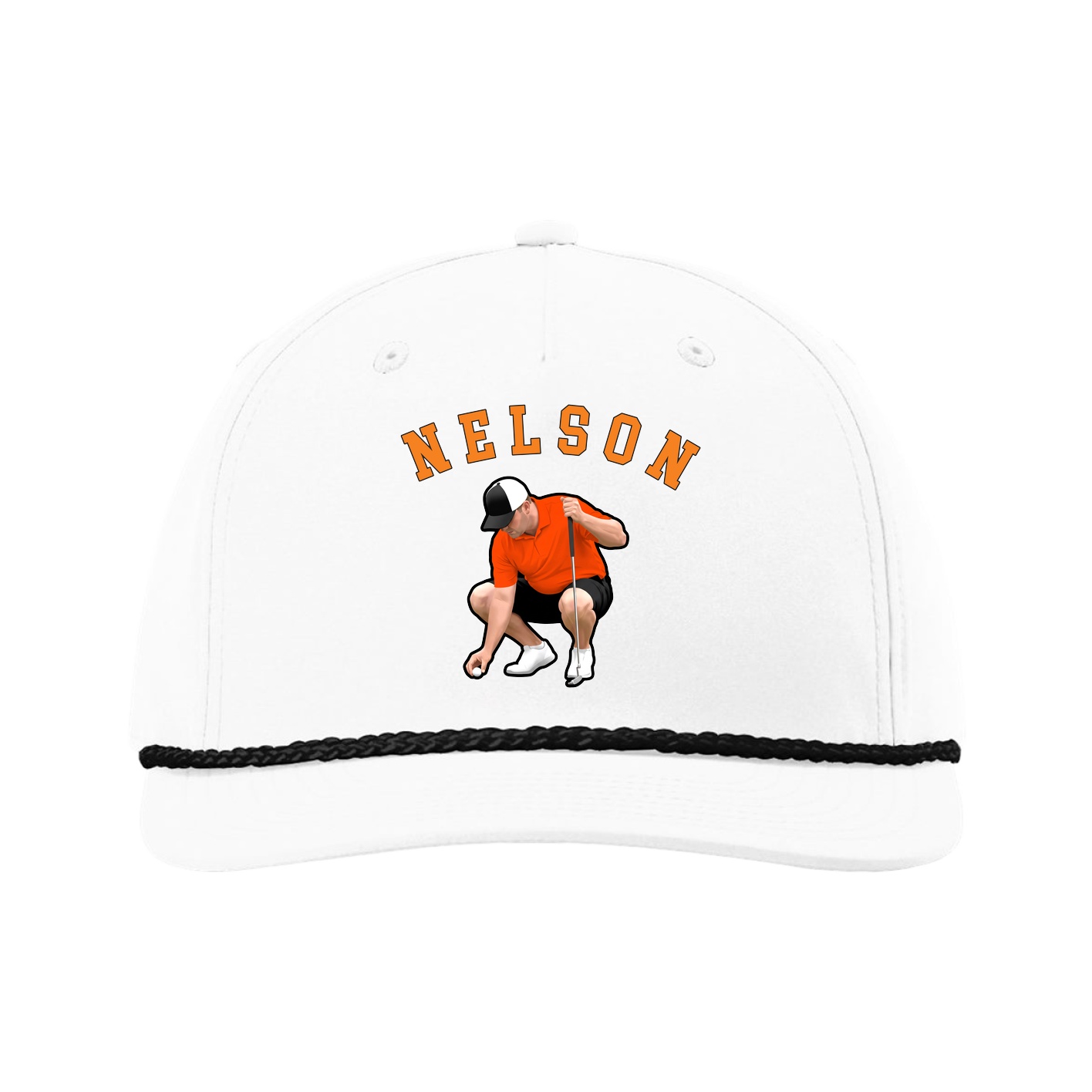 Five-Panel Classic Rope Cap — Shirsey Arch in White