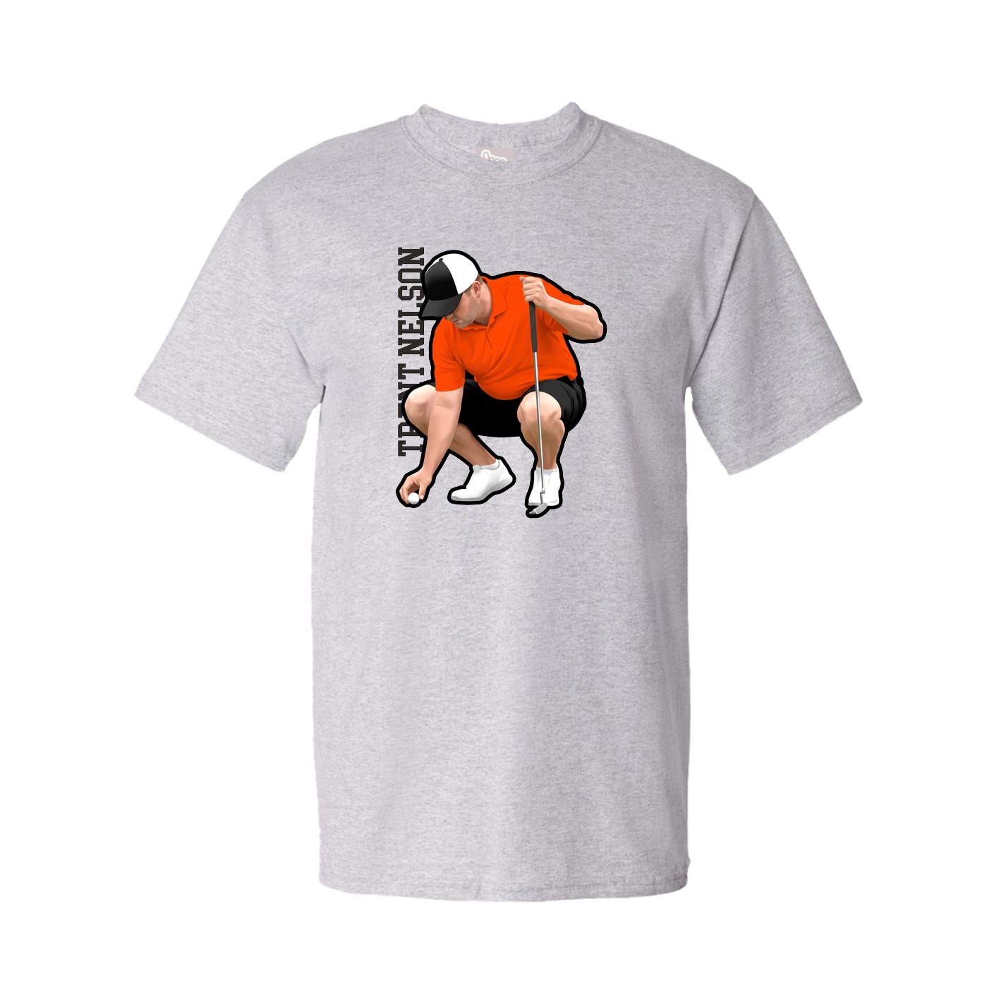 Youth Tee — Name Vertical in Grey