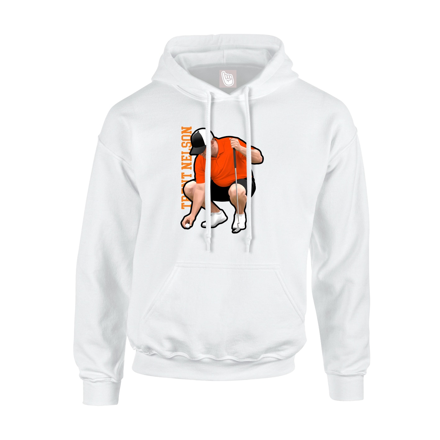 Hoodie — Name Vertical in White